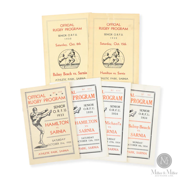 1932-34 Sarnia Imperials Senior O.R.F.U Programs (6)