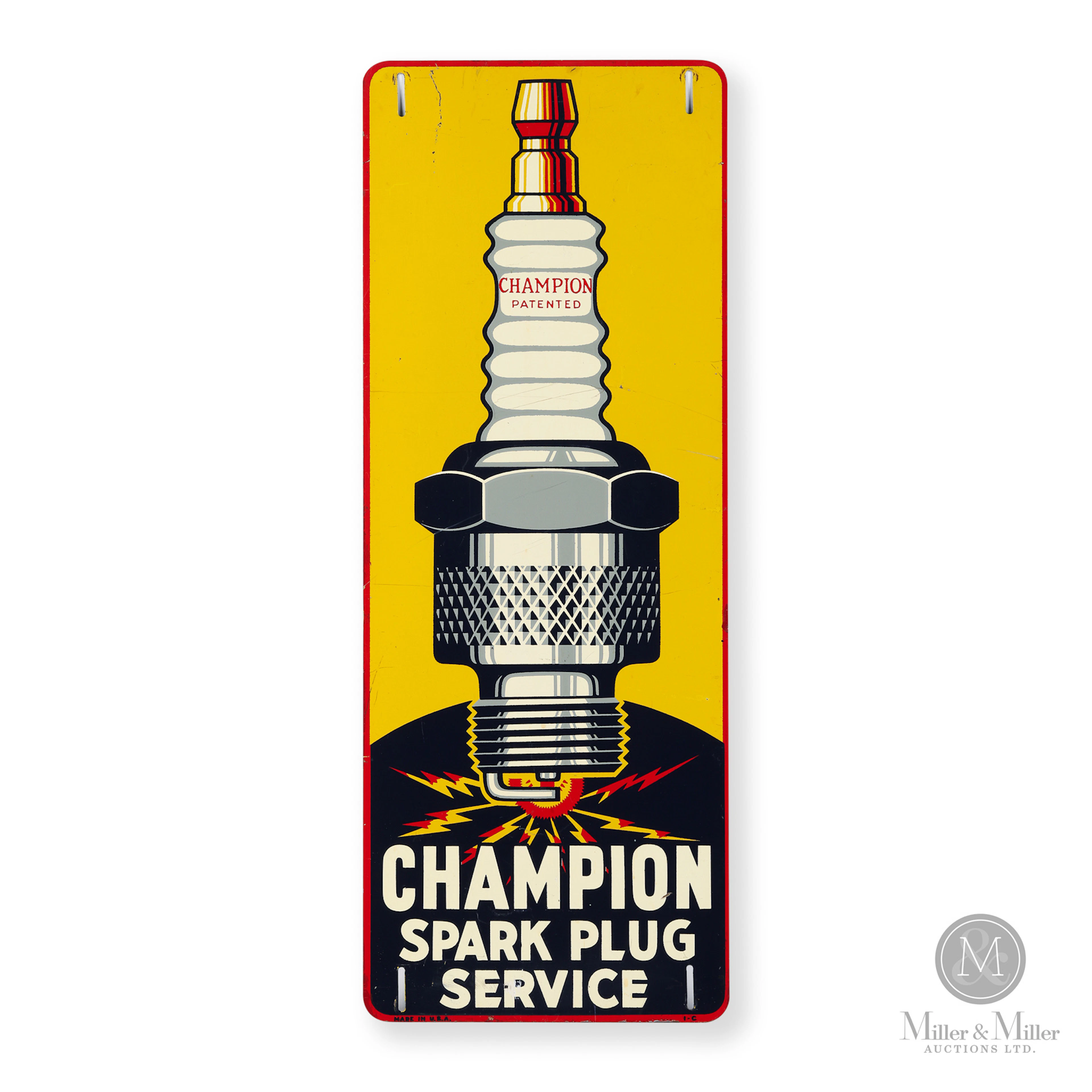 Champion Spark Plug Service Sign