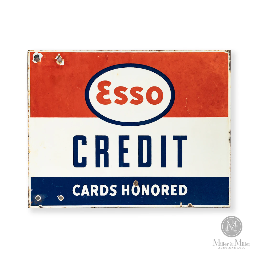 Esso Credit Cards Honored Sign