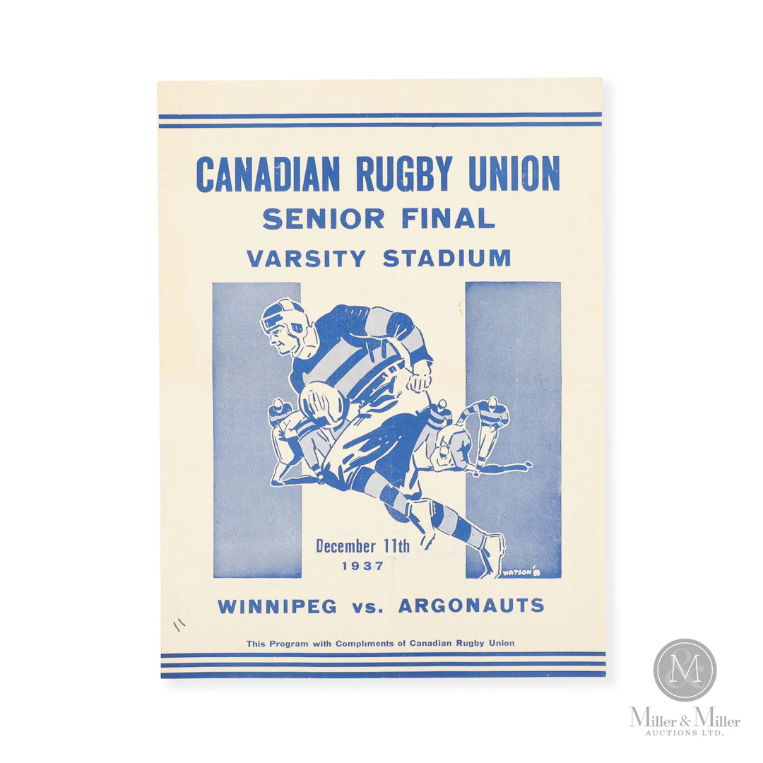 1937 Grey Cup Final Program