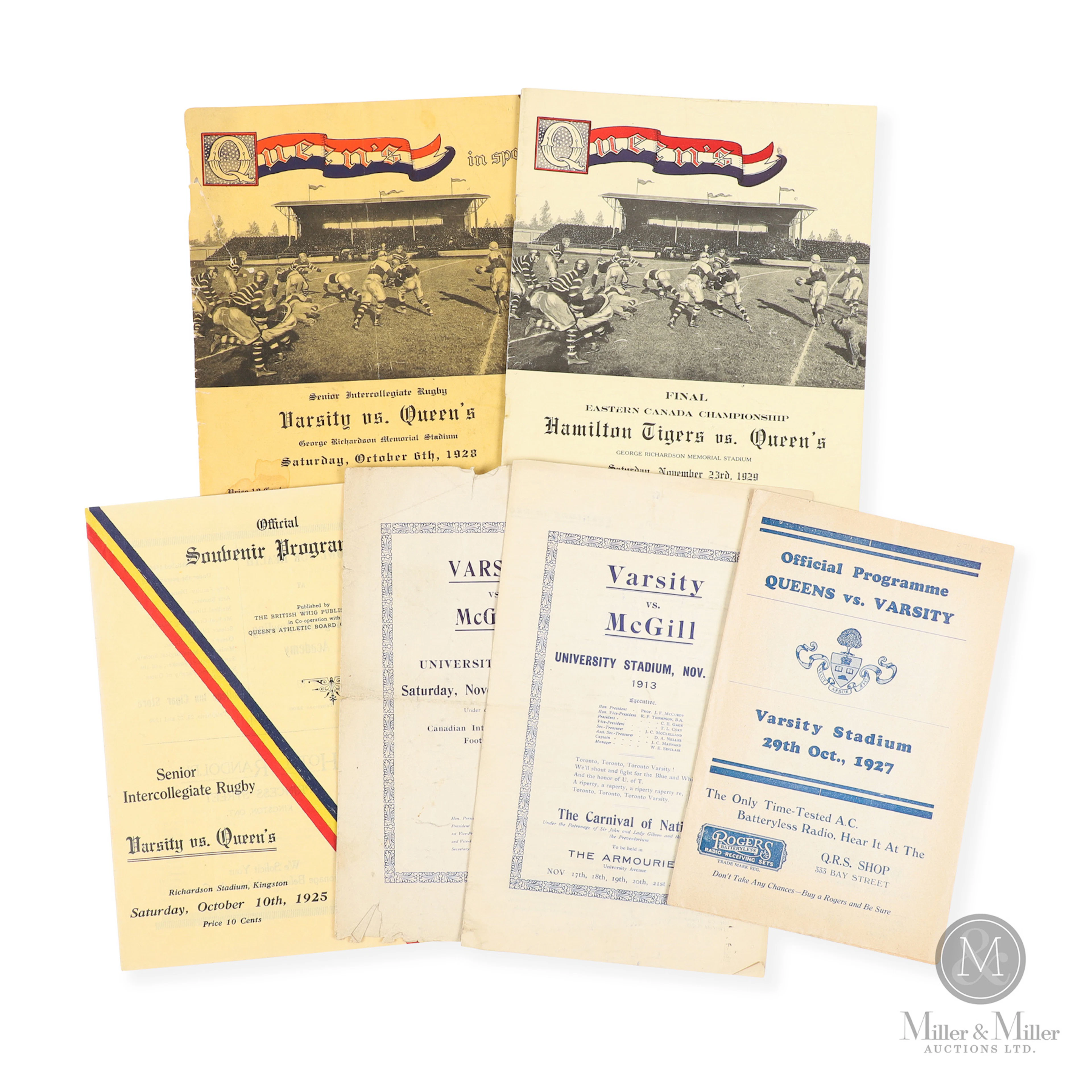 1913-1928 Collegiate Programs w/ Eastern Championship