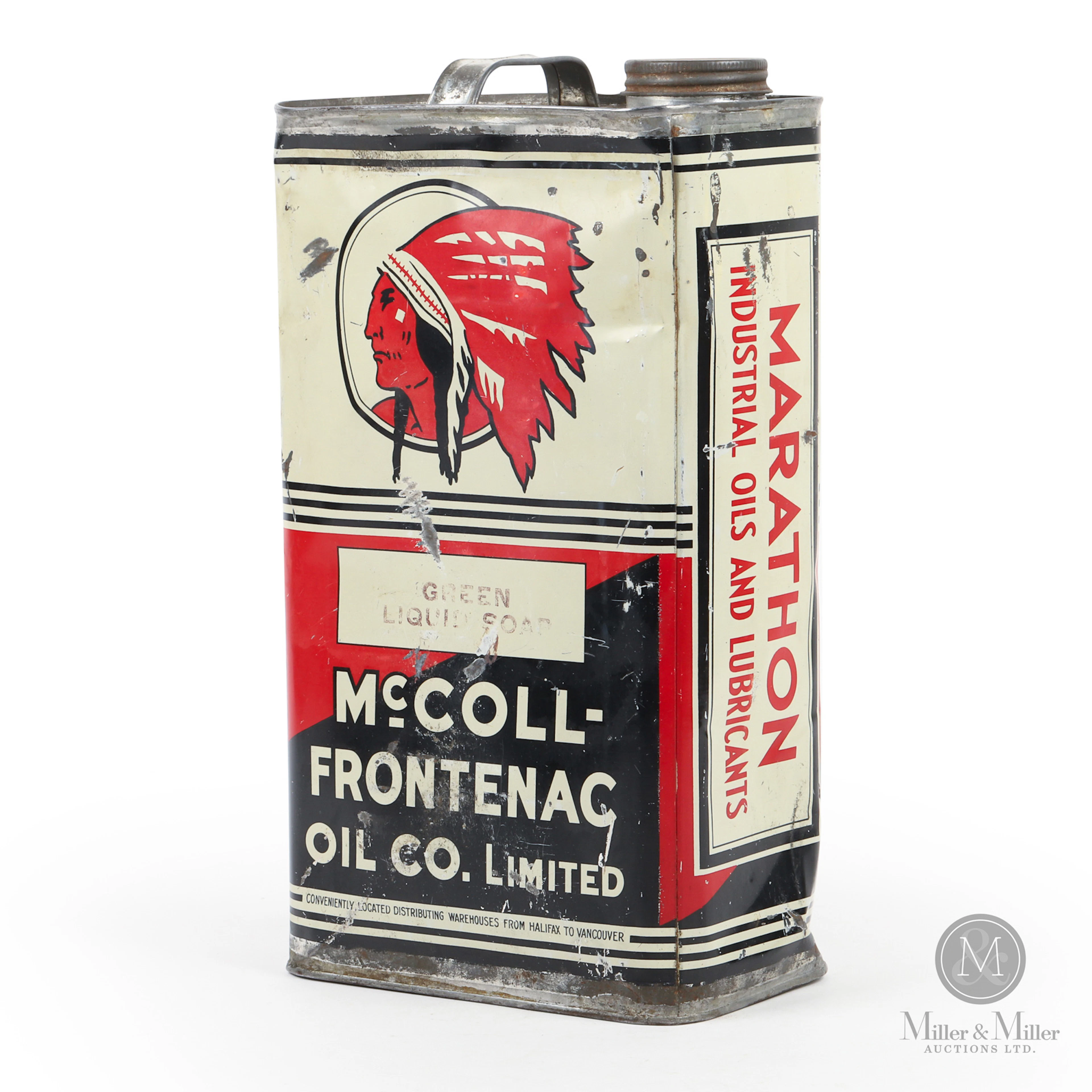 McColl-Frontenac Red Indian Soap Imperial Gallon Tin