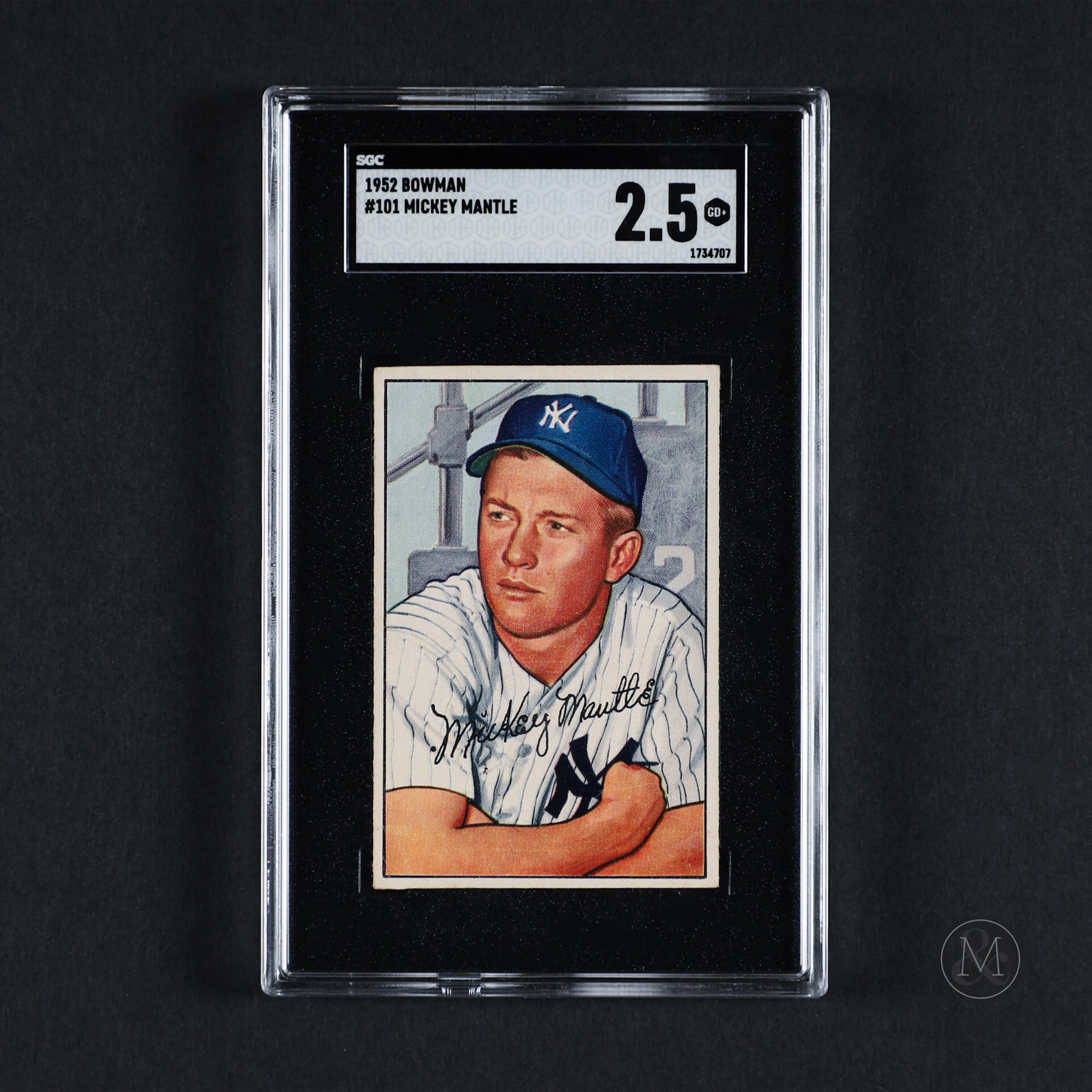 1952 Bowman #101 Mickey Mantle (SGC 2.5 GD+)