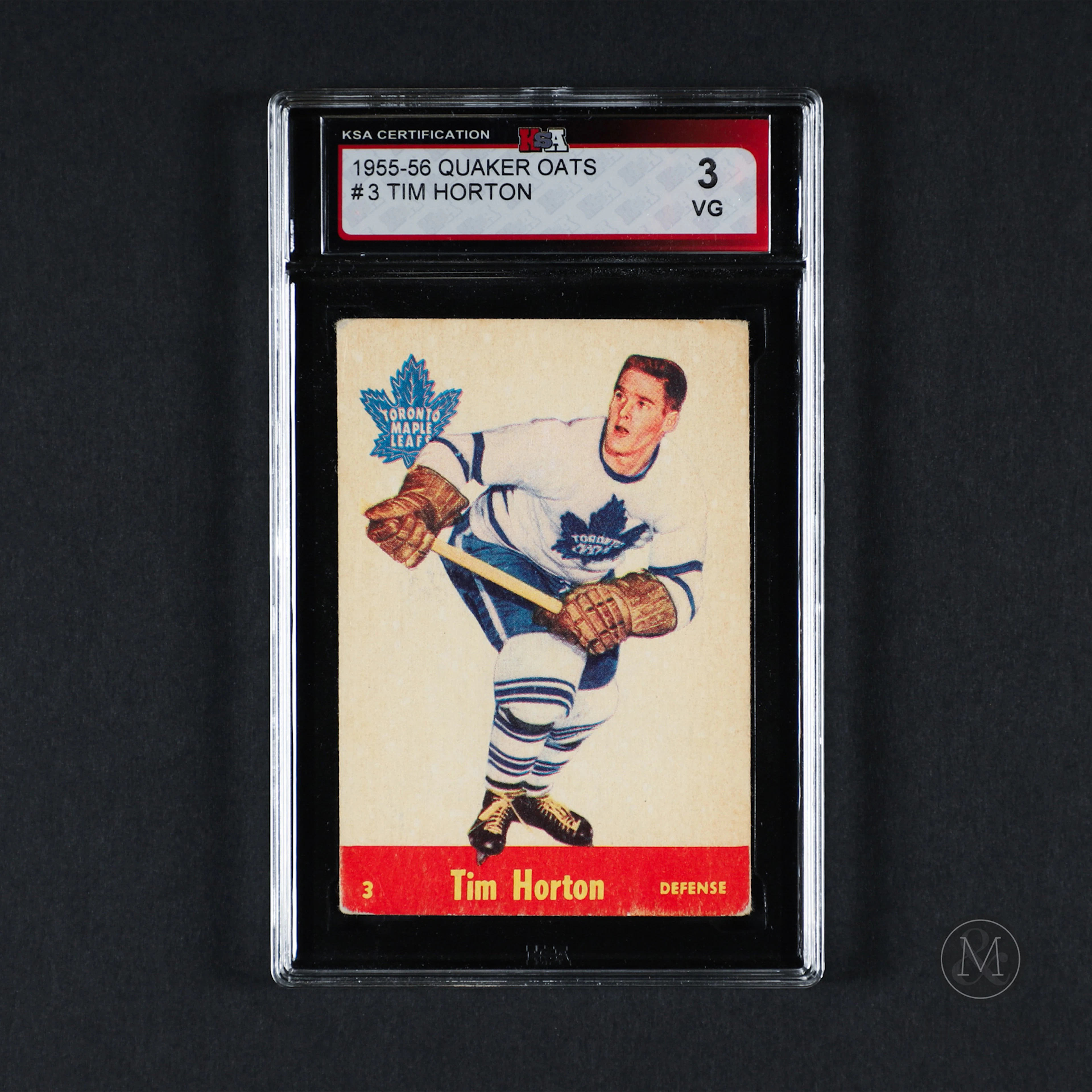 1955 Quaker Oats #3 Tim Horton (KSA 3 VG)