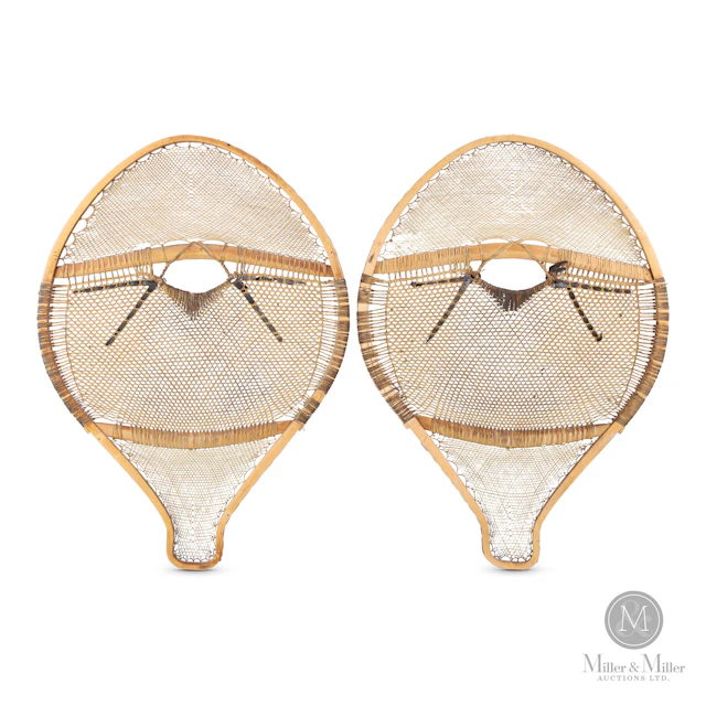 Native Cree Beaver Tail Snow Shoes
