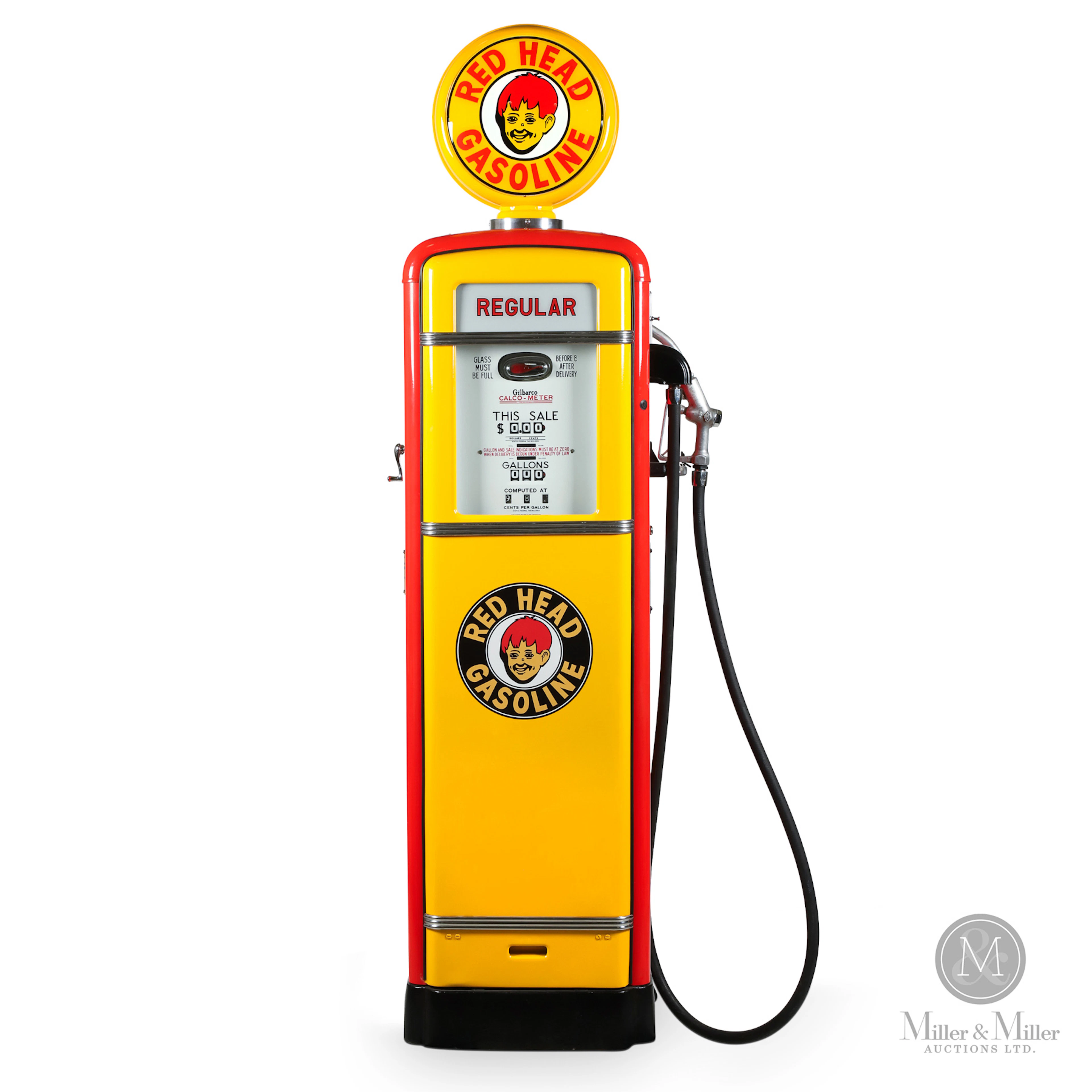 Gilbert & Barker Model 296 Gas Pump in Red Head