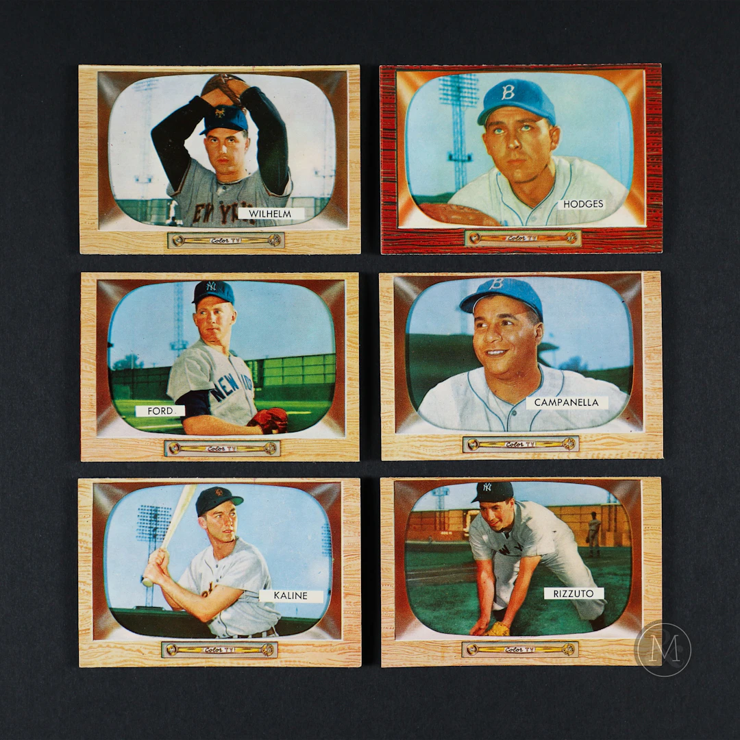 1955 Bowman Colour Baseball Partial Set (129/320) w/ Duplicates (43)