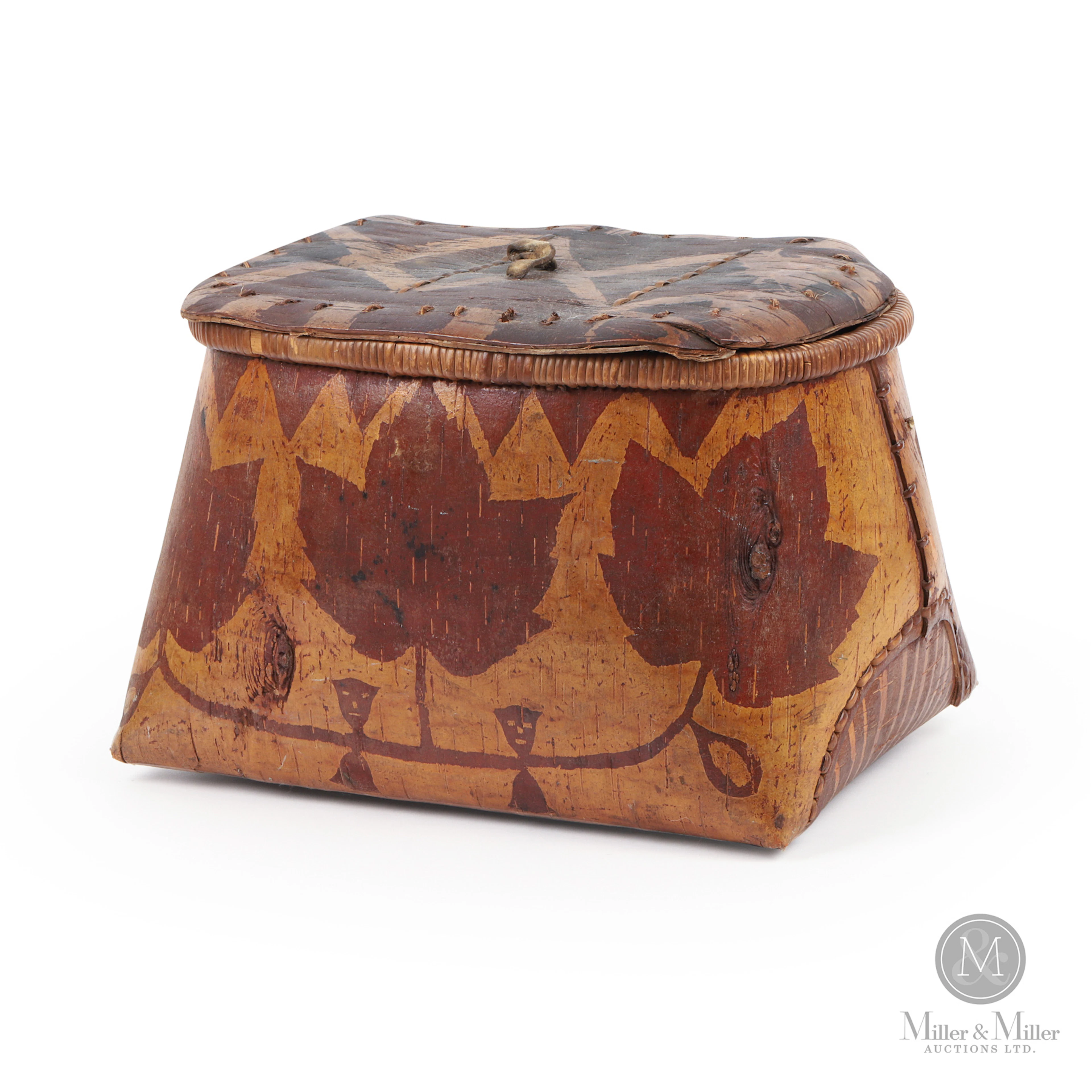Early Native Made Birch Bark Basket