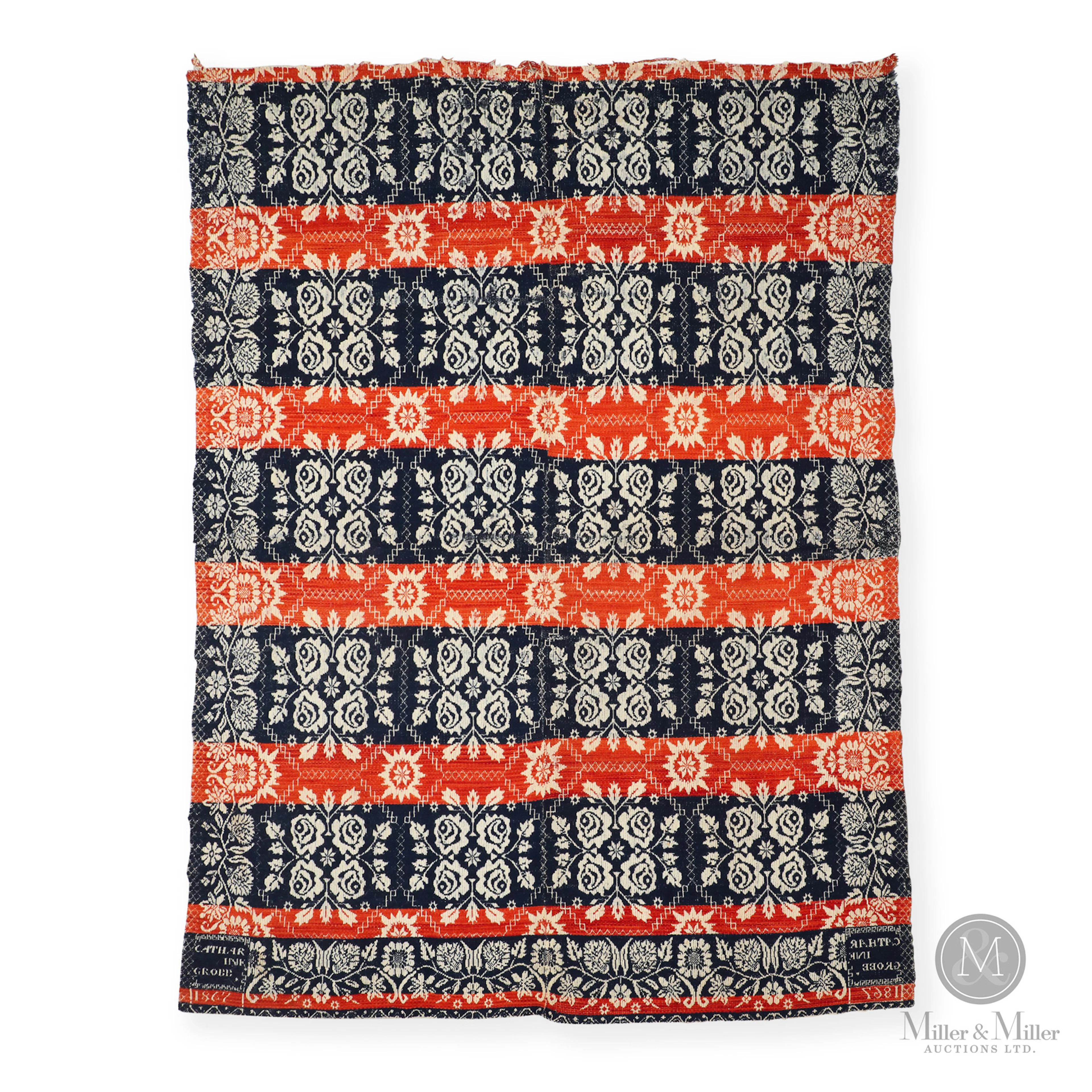 1867 "Catherine Grobb" Niagara Peninsula Coverlet