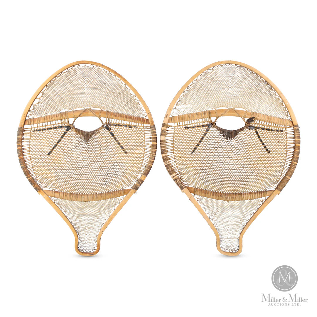 Native Cree Beaver Tail Snow Shoes
