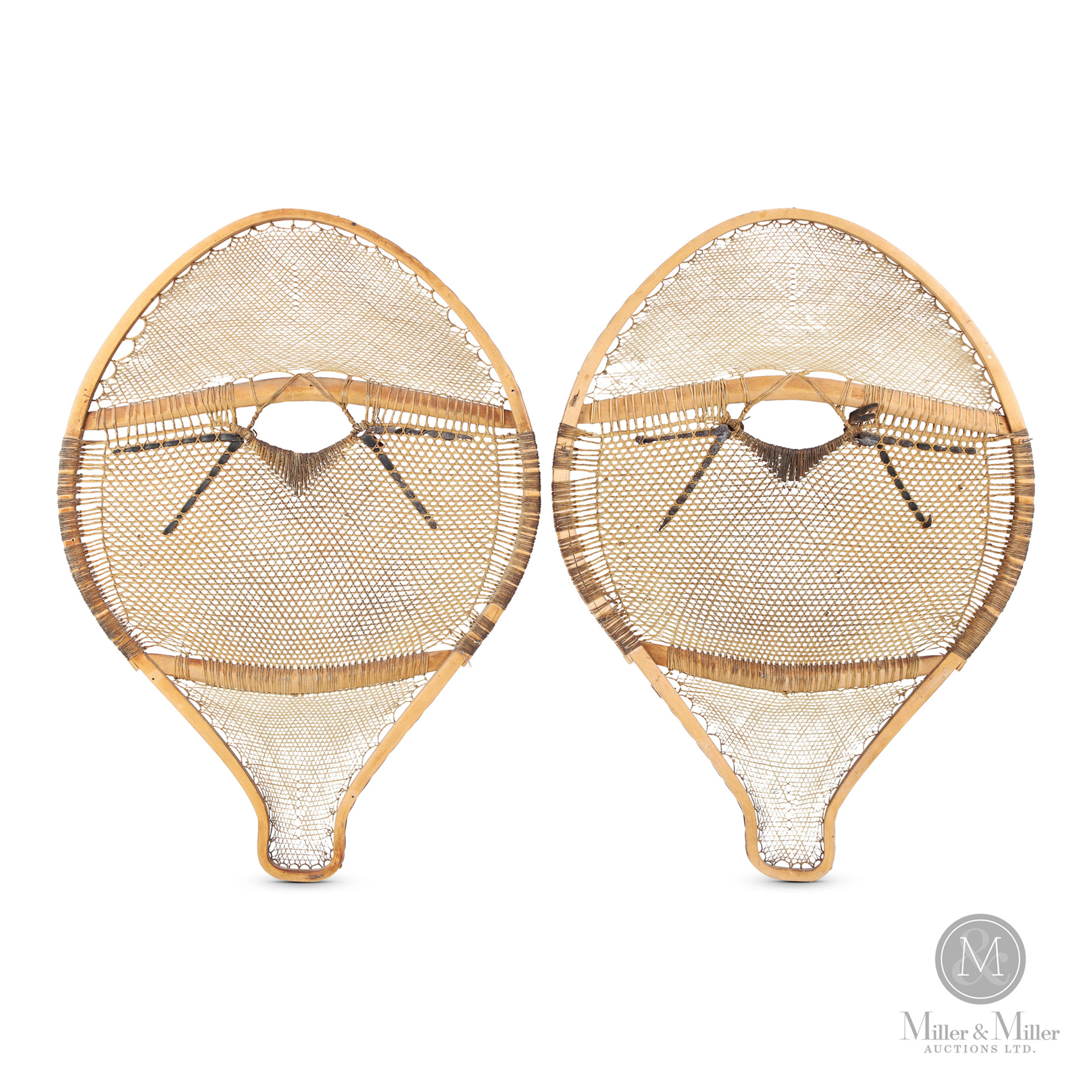 Native Cree Beaver Tail Snow Shoes