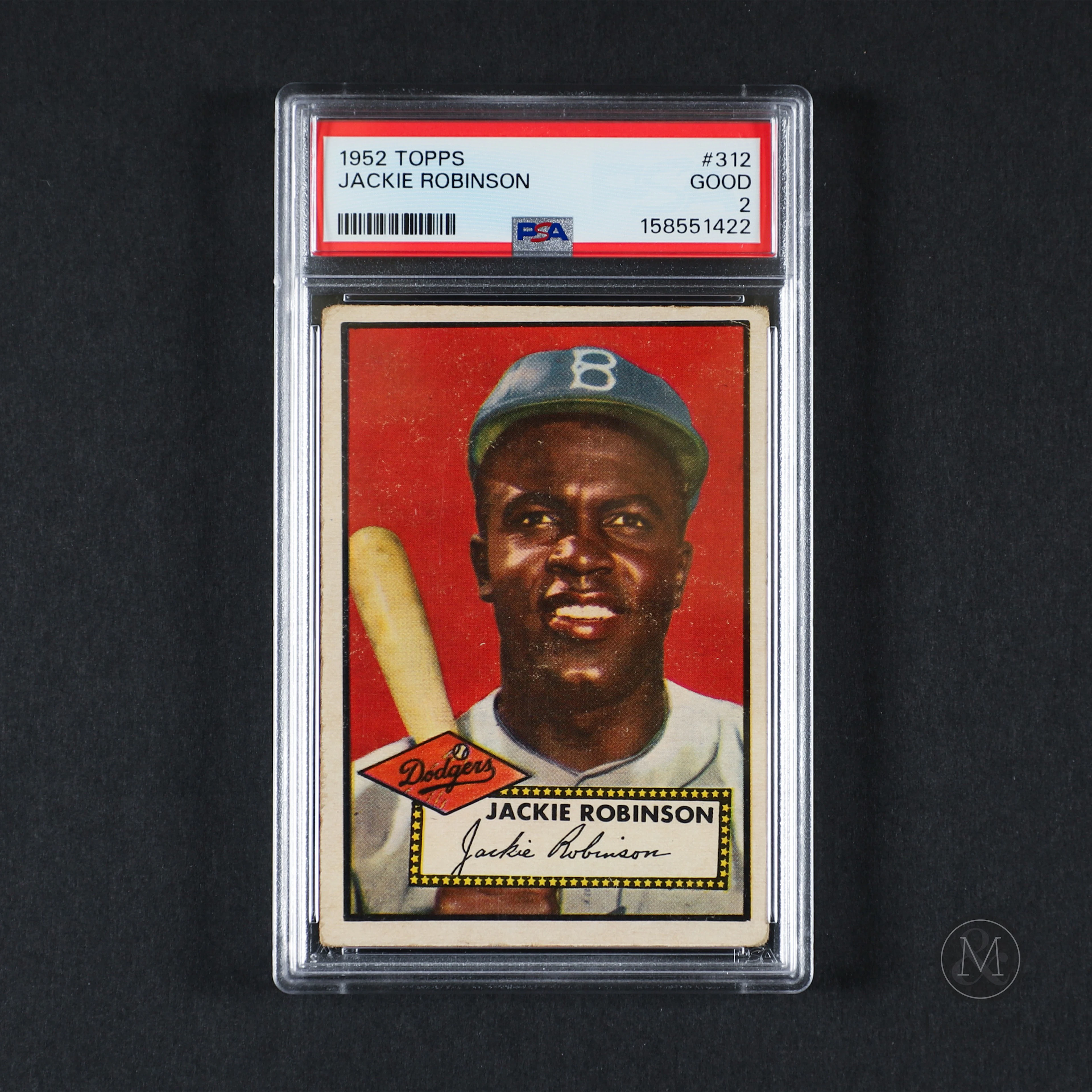 *PREVIEW LOT* 1952 Topps #312 Jackie Robinson (PSA 2 G)