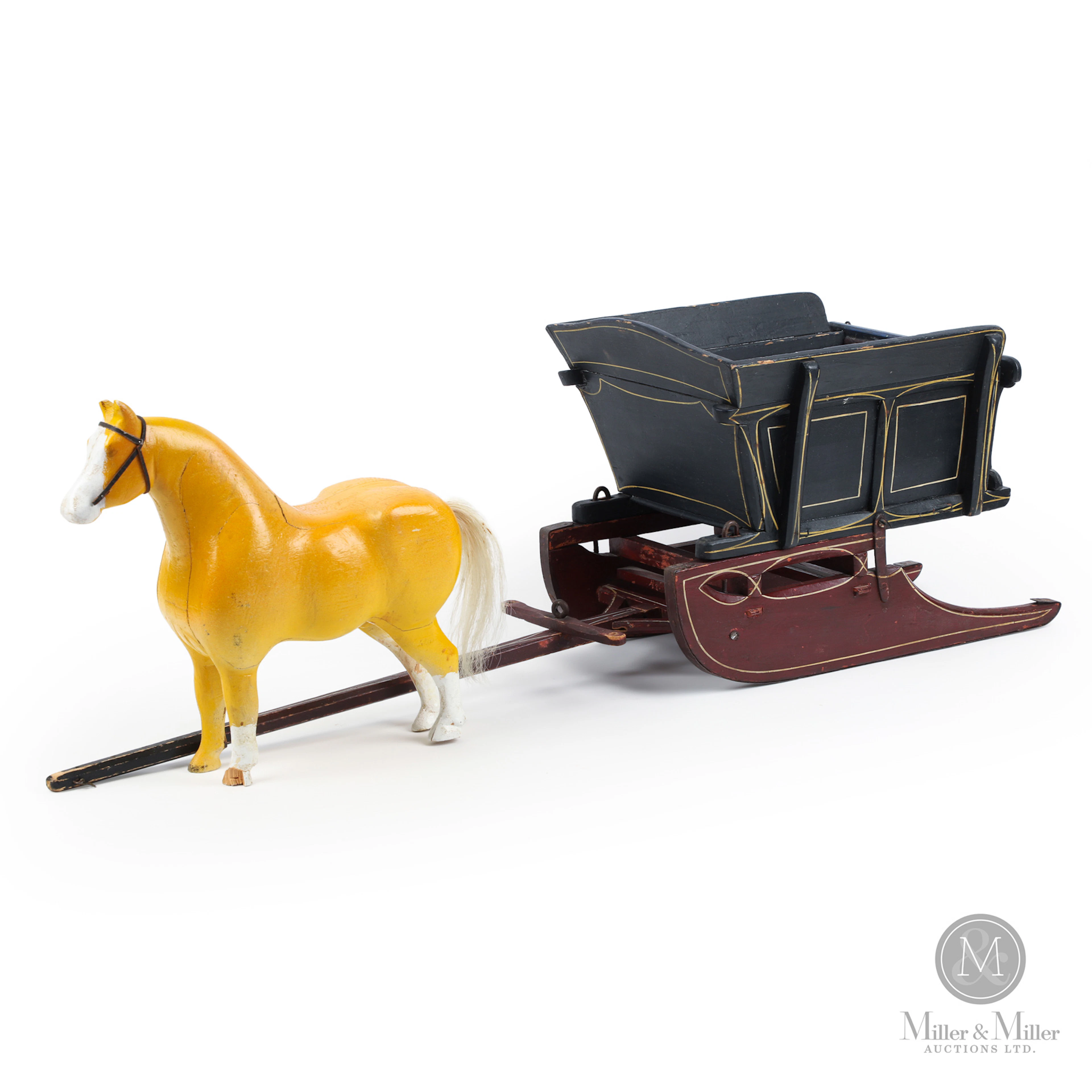 Cheval Lucien Larose et tombereau / L. Larose Horse with Wagon