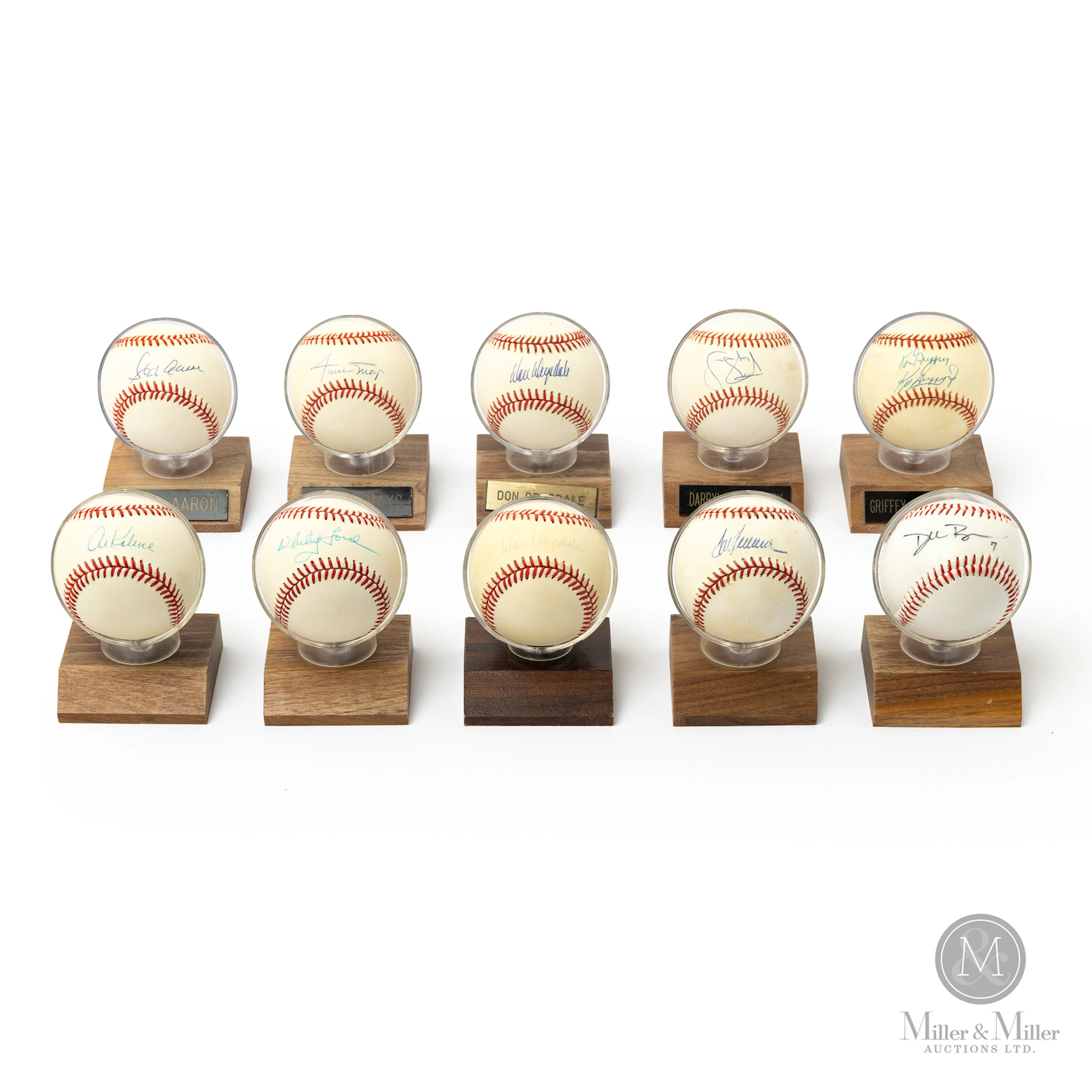 Signed Baseballs (10) w/ Hall of Fame Inductees (8)