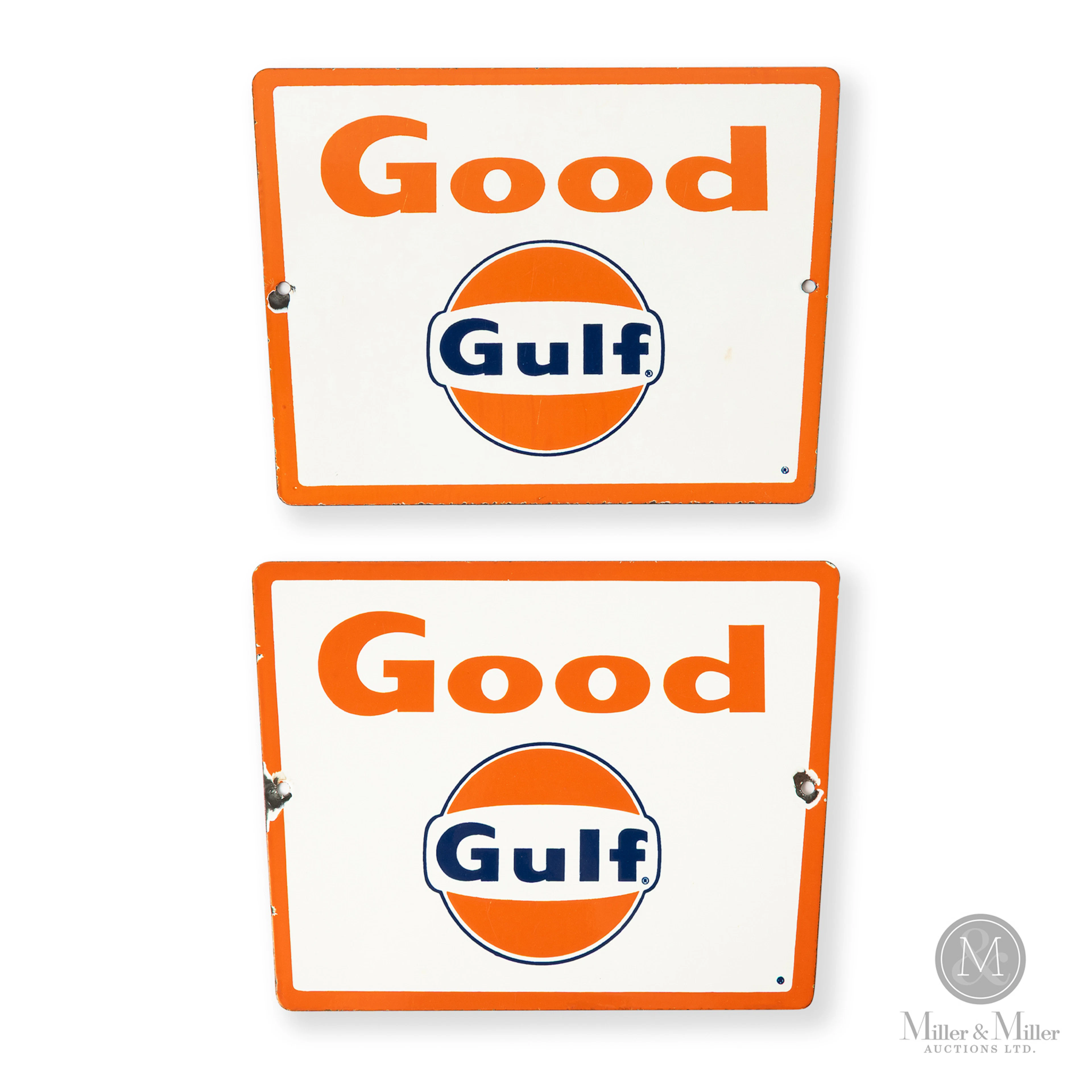 Good Gulf Gas Pump Sign Set
