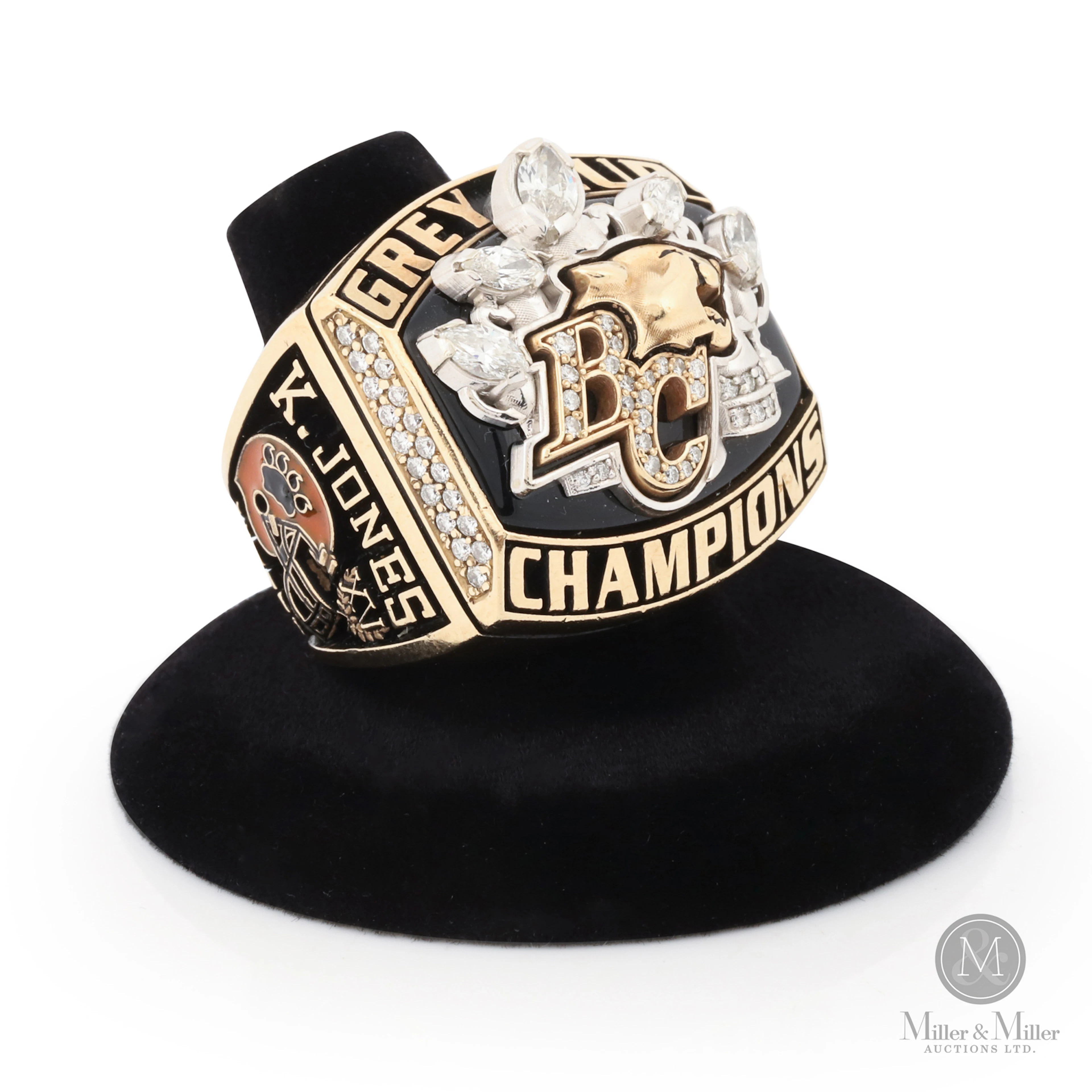 2006 BC Lions 10k Gold Grey Cup Ring (Kendrick Jones)