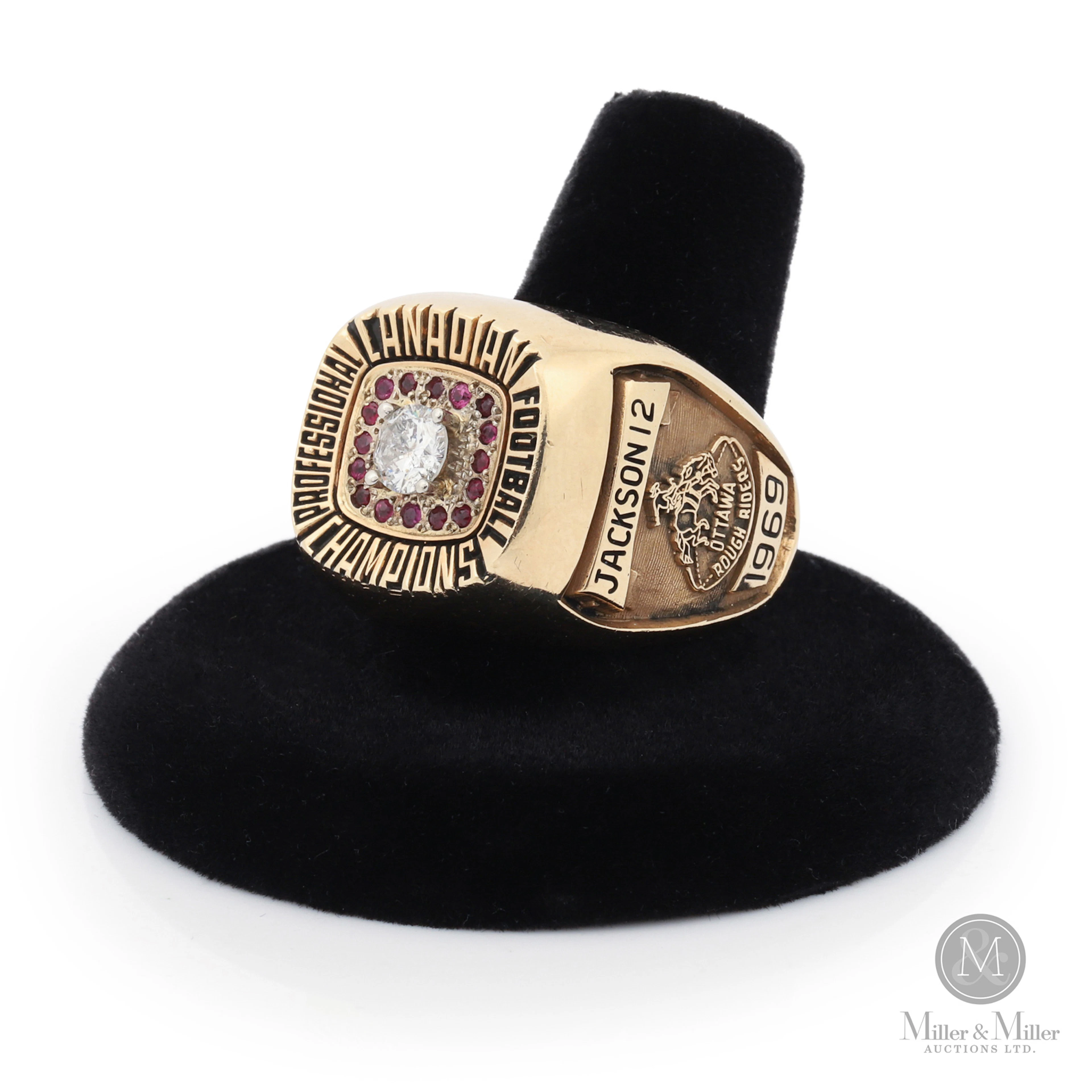 1969 Russ Jackson Grey Cup 10k Presentation Ring