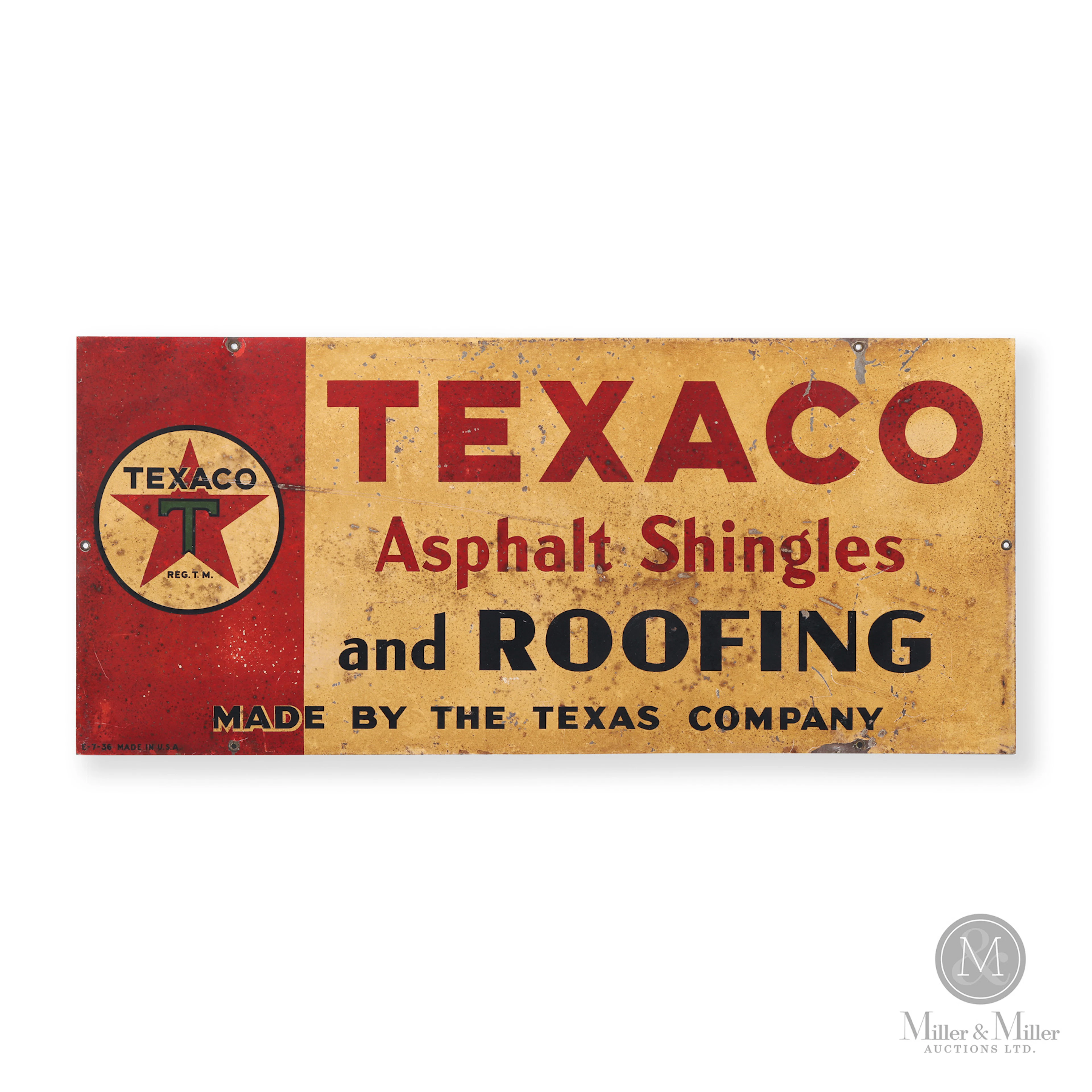Texaco Shingles and Roofing Sign