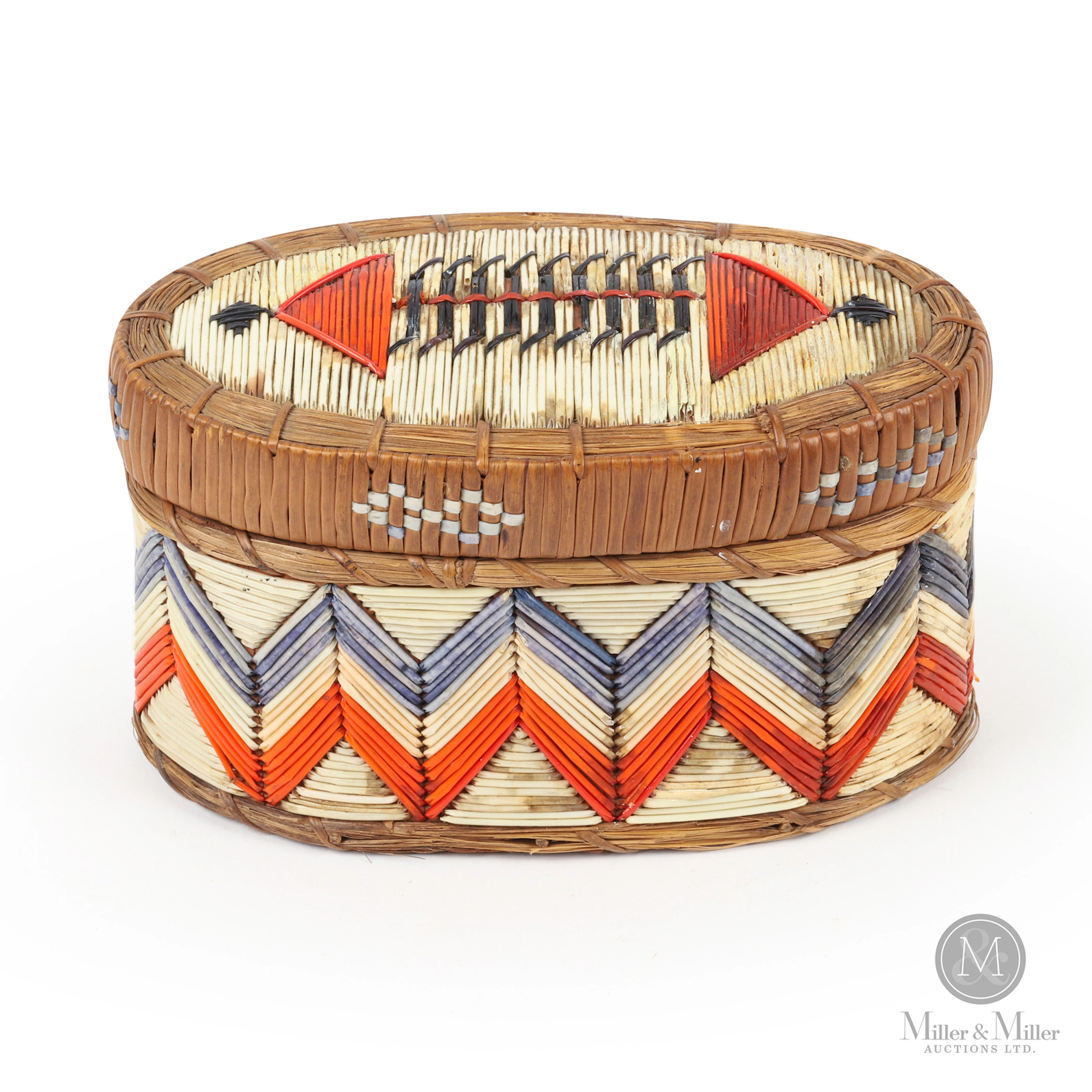 Oval Quill Box With Abstract Top