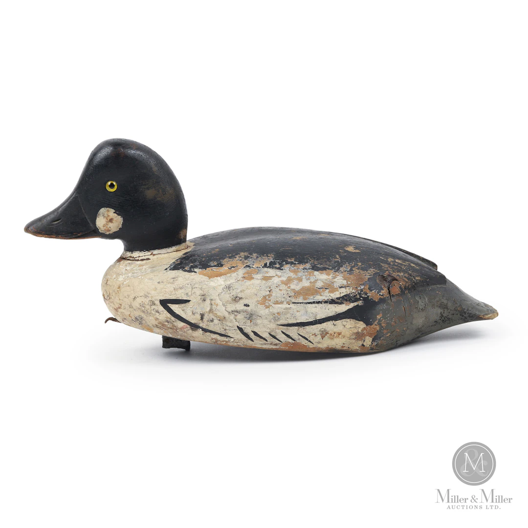 Early D. W. "Davey" Nichol Goldeneye Drake Decoy