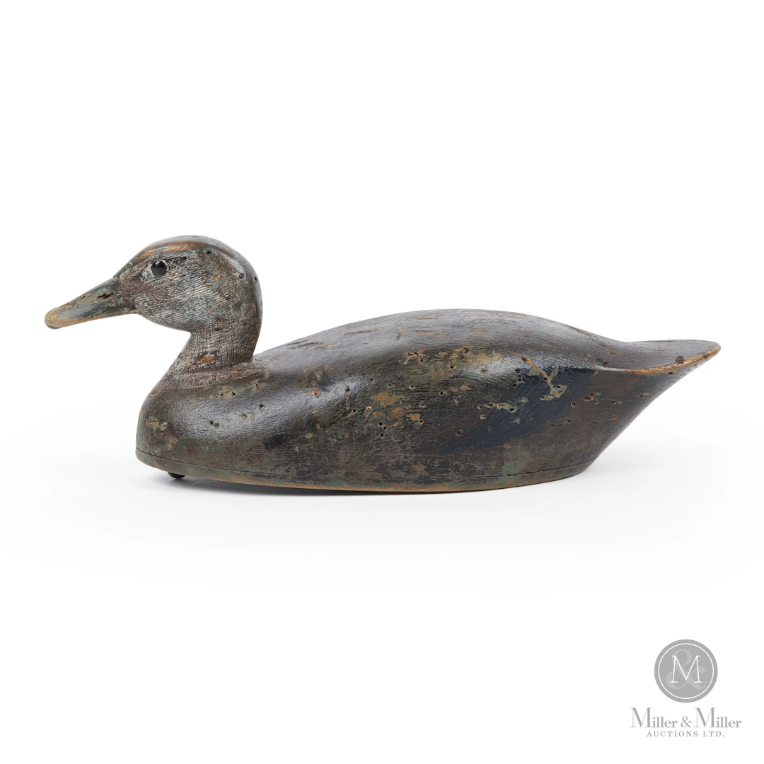 Charles William Crysler Hollow Black Duck Decoy