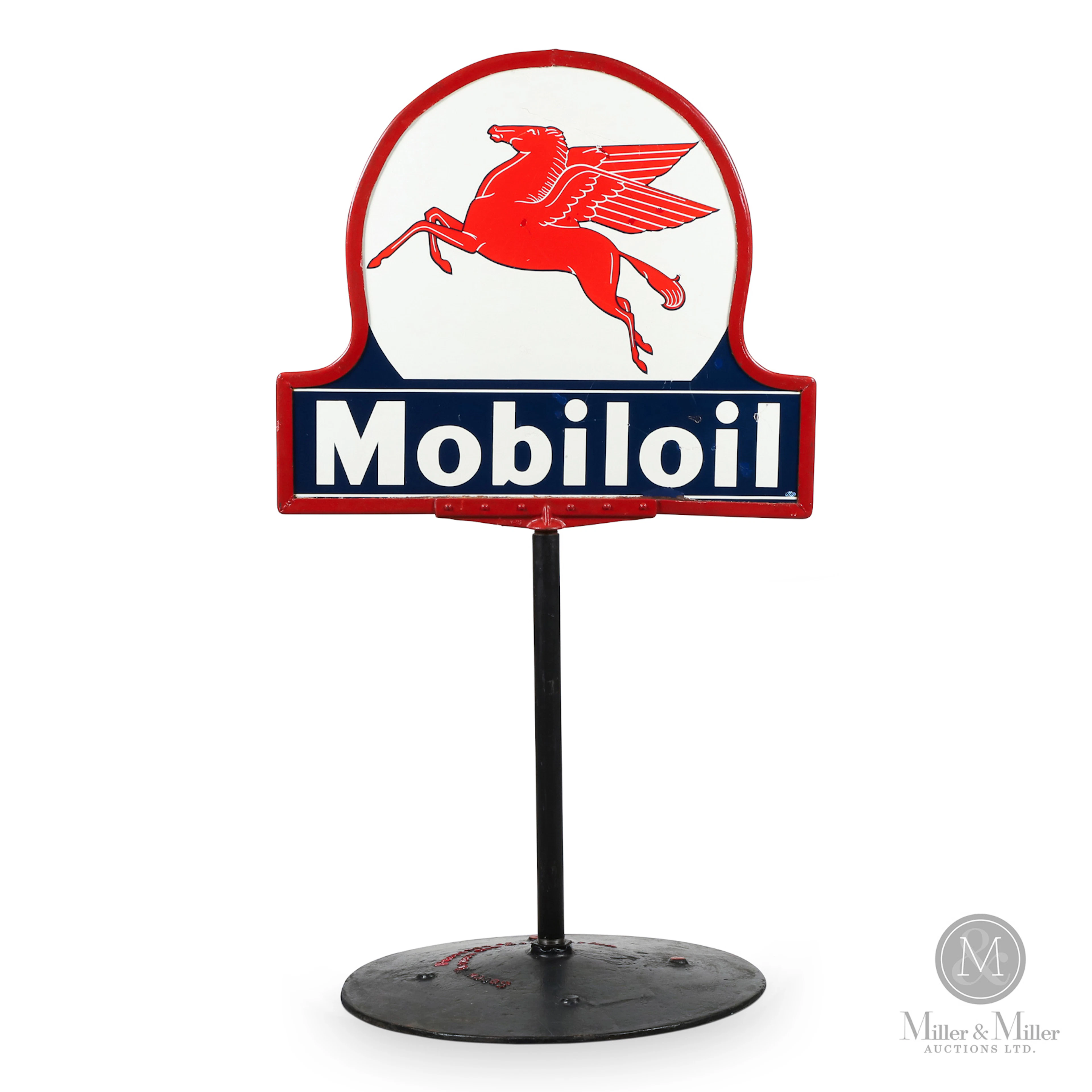 Mobiloil Pegasus Curb Sign