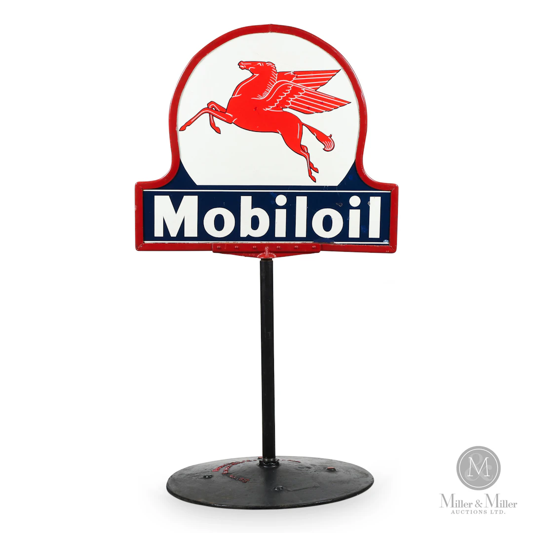 Mobiloil Pegasus Curb Sign