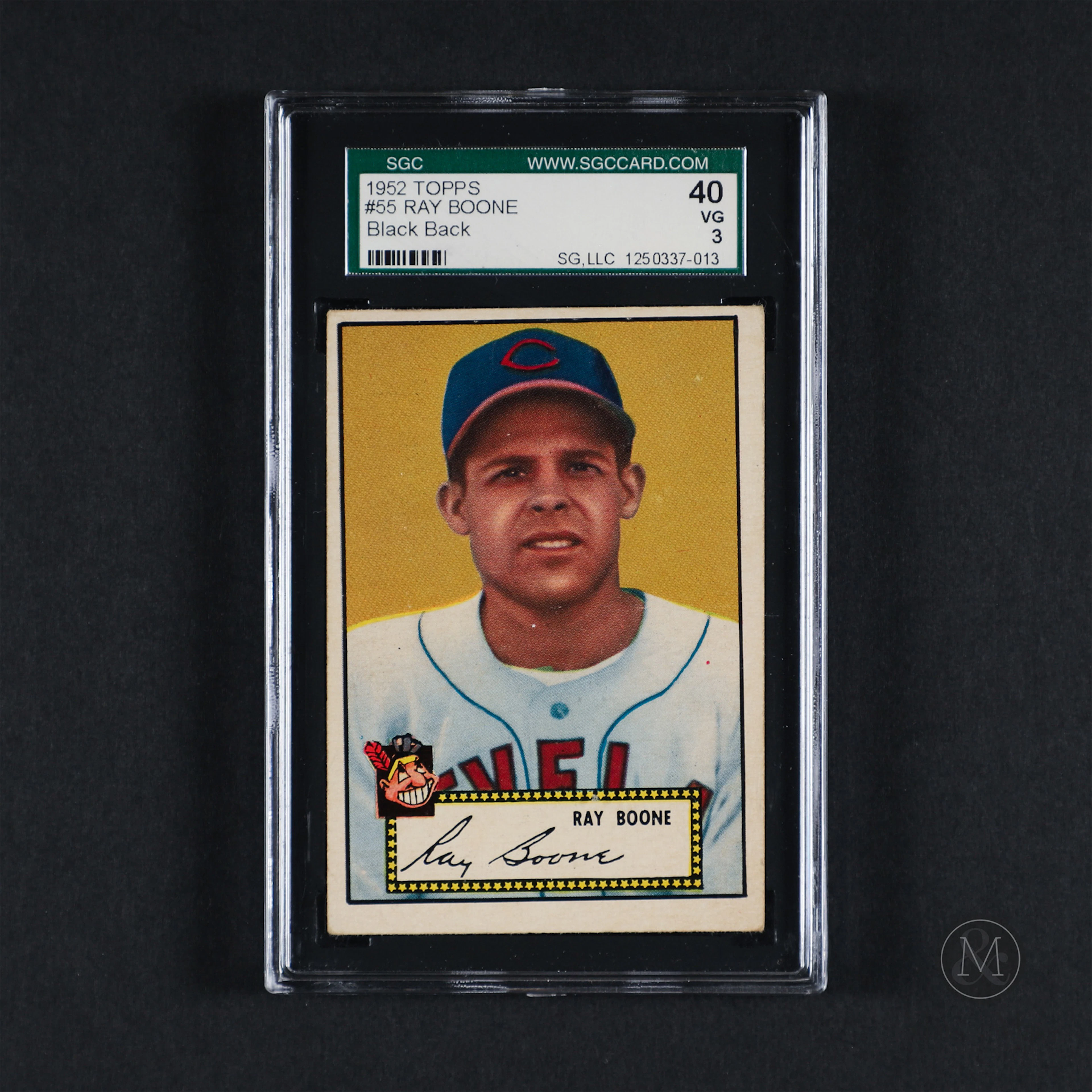 1952 Topps #55 Ray Boone (Black Back) (PSA 3 VG)