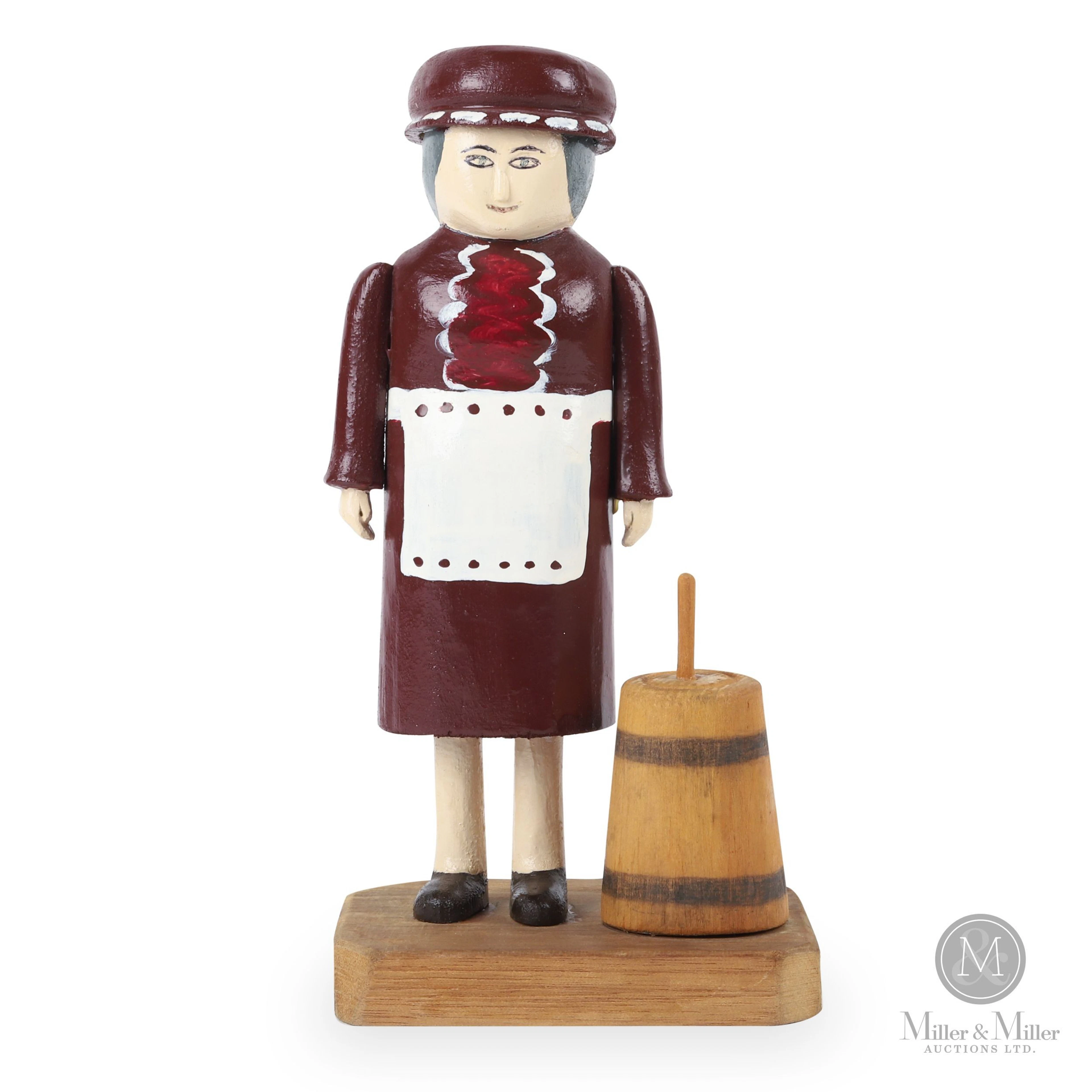 Phyllis Cosman Pioneer with Butter Churn