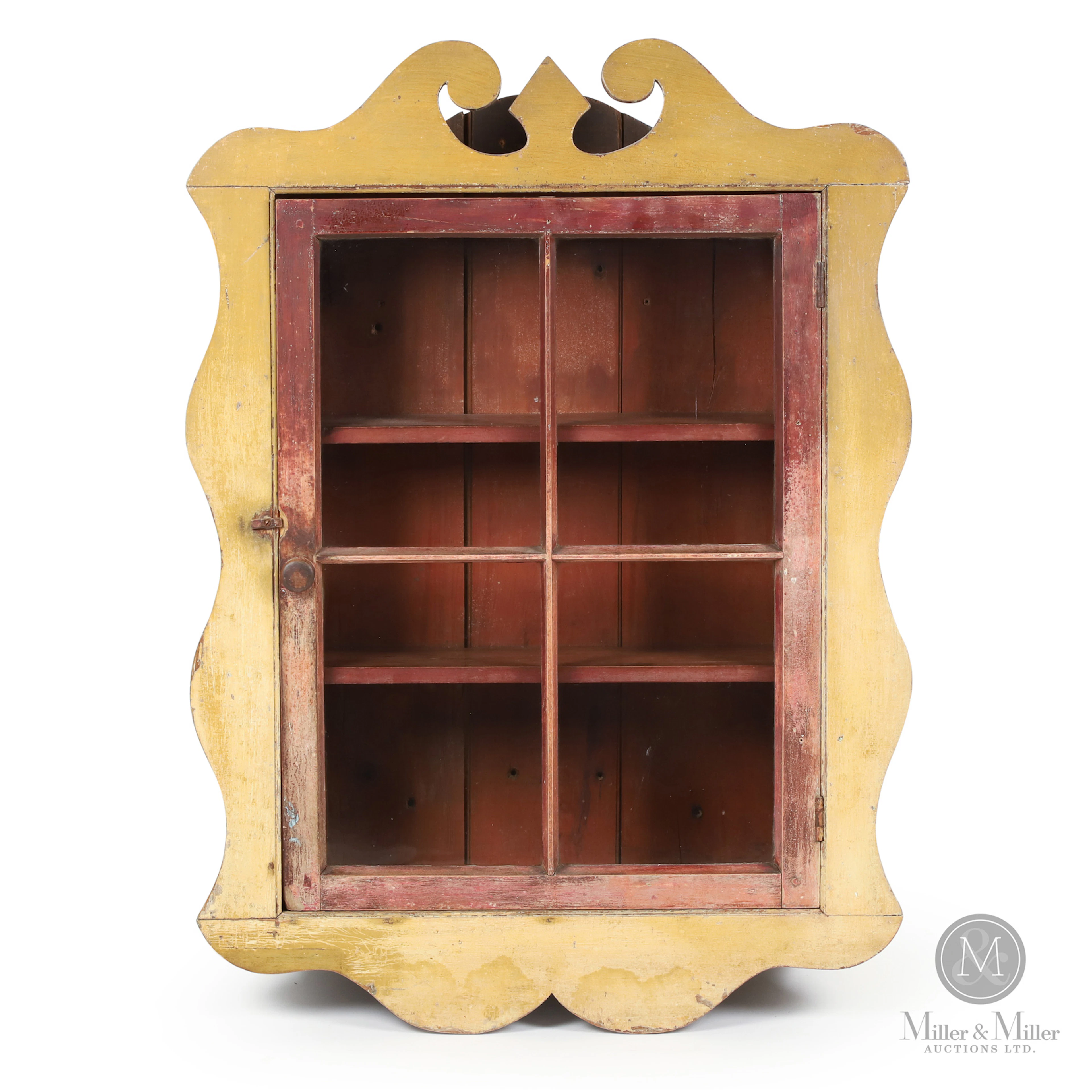 Glazed Hanging Cupboard In Paint