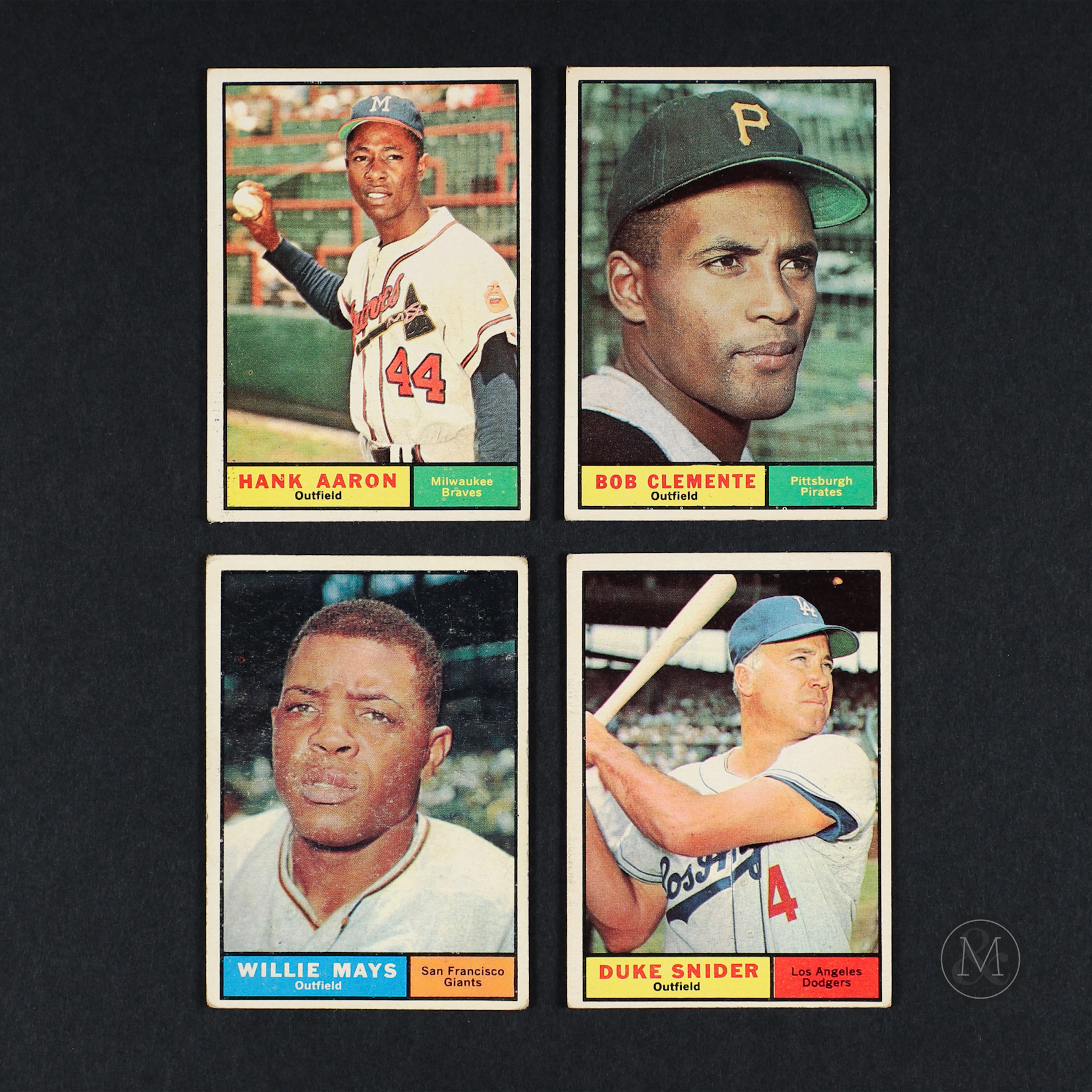 1961 Topps Baseball Hall of Fame Group (4)