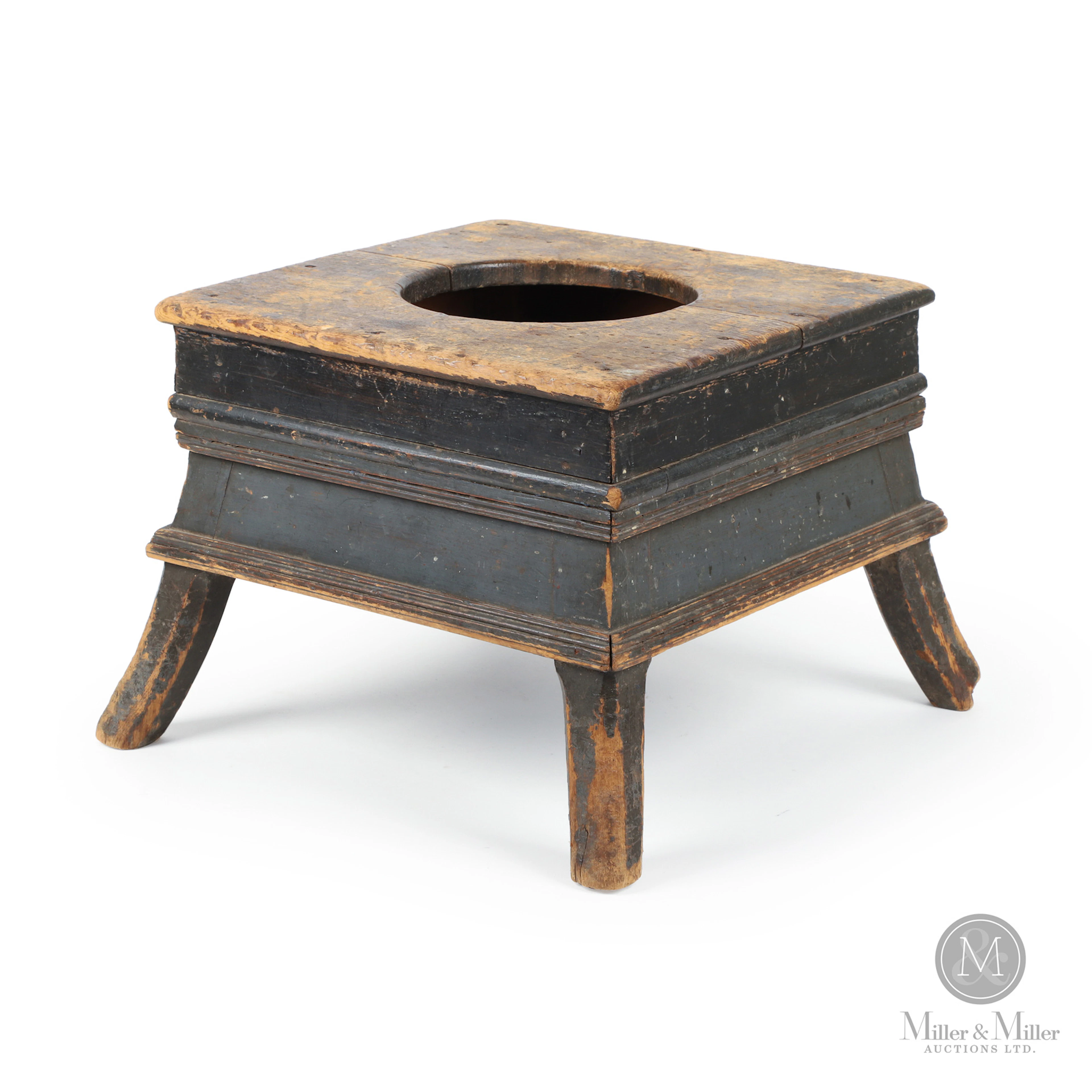 Pine "Commode" Stool