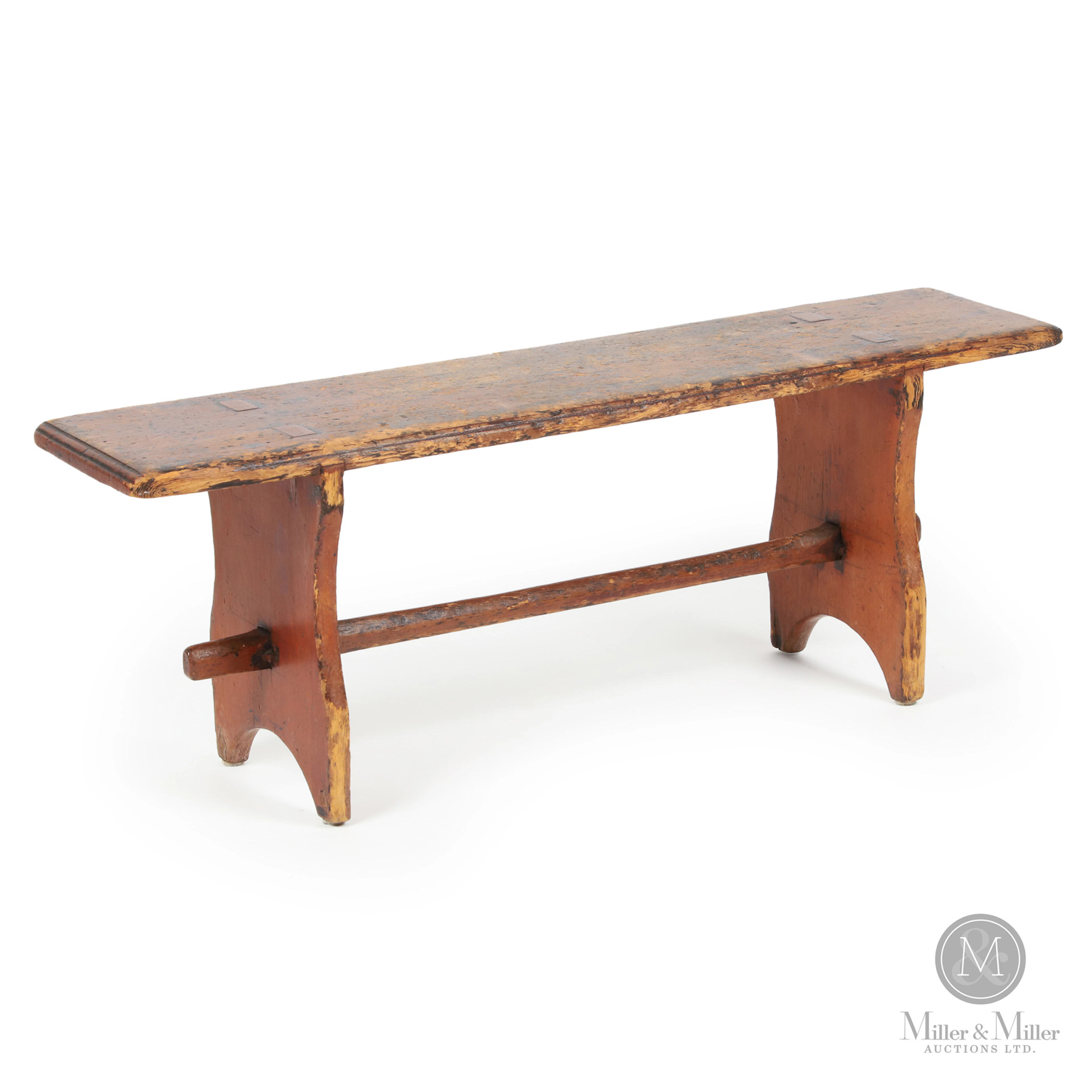 Primitive Bench With Stretcher