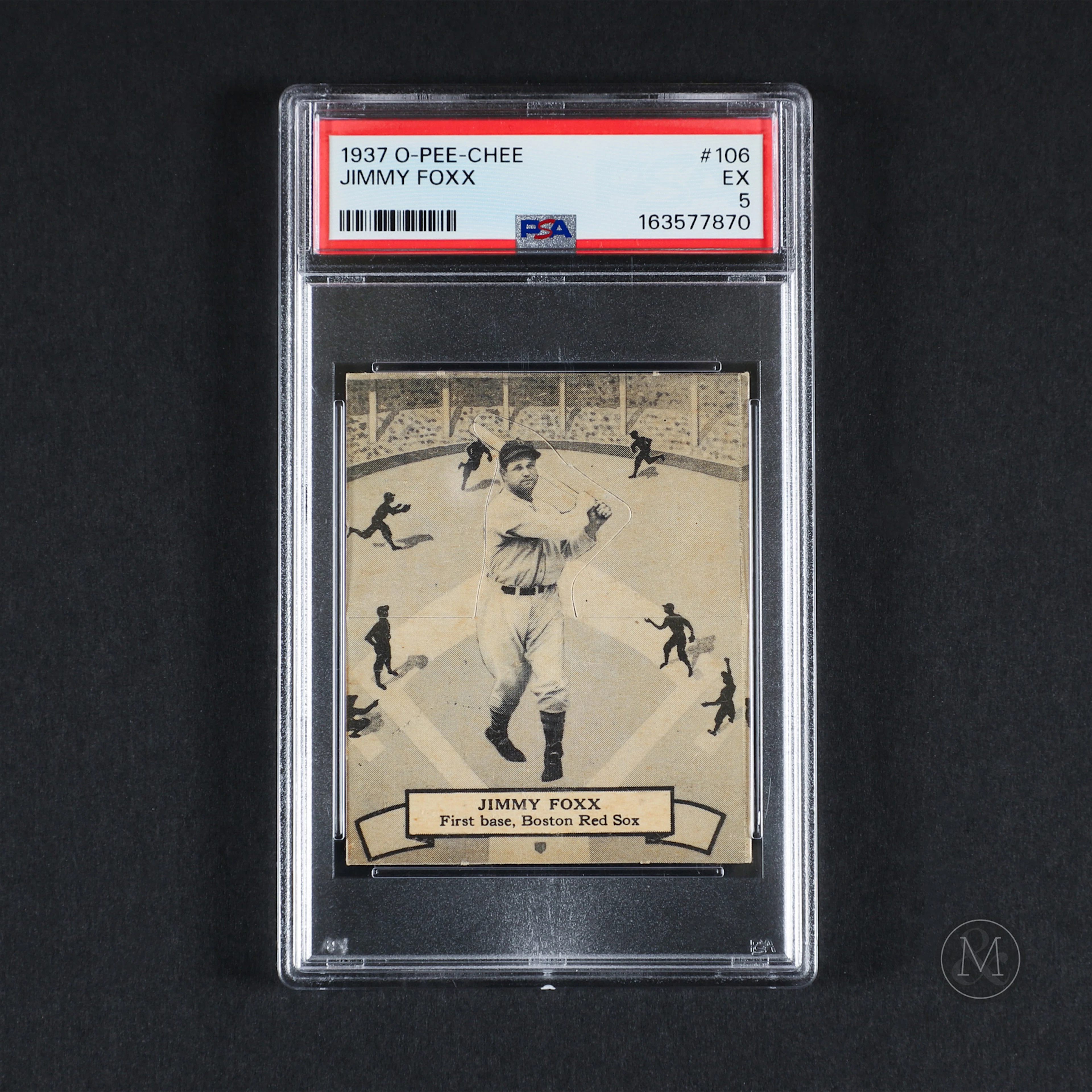 1937 O-Pee-Chee #106 Jimmy Foxx (PSA 5 EX)