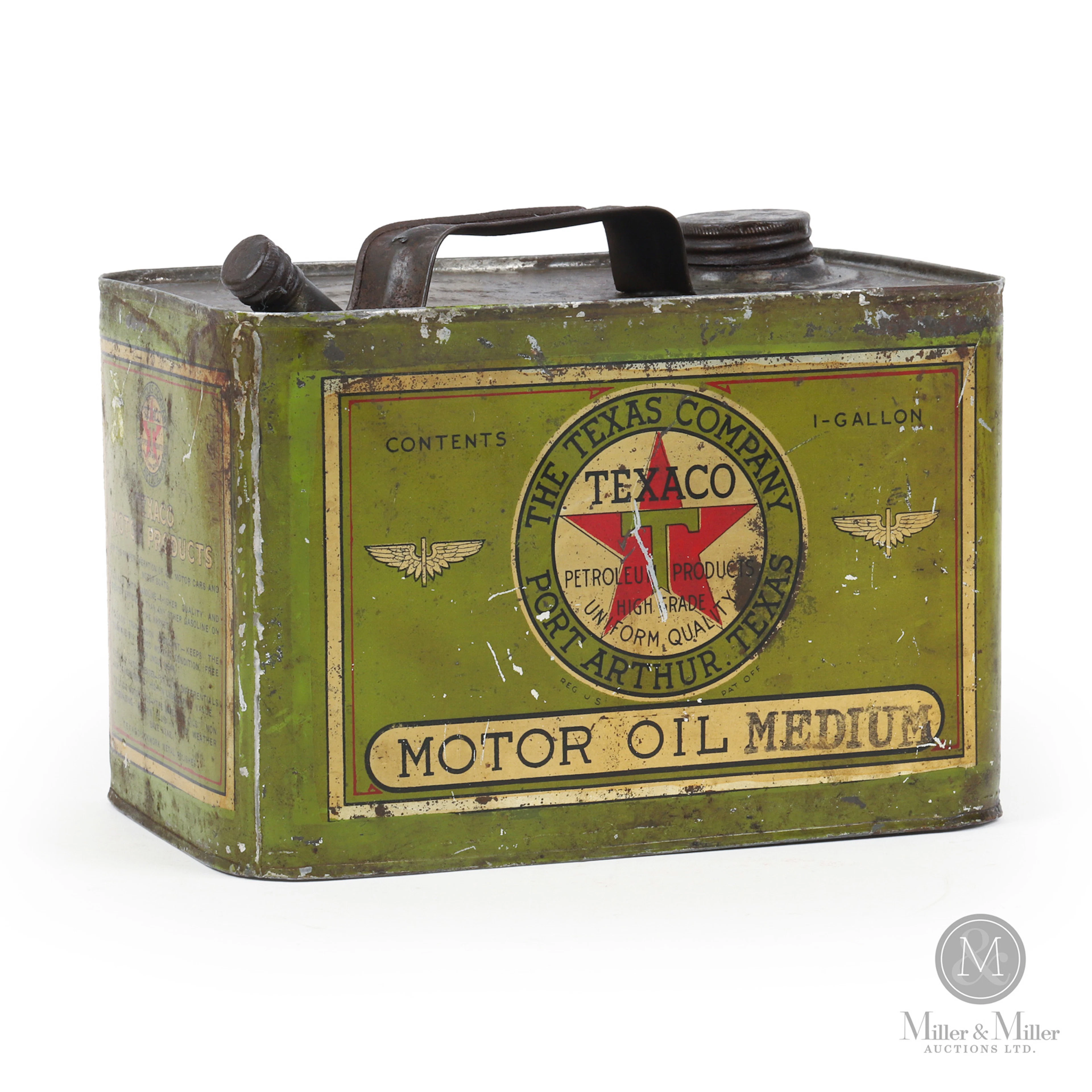 Texaco Motor Oil U.S. Gallon Tin