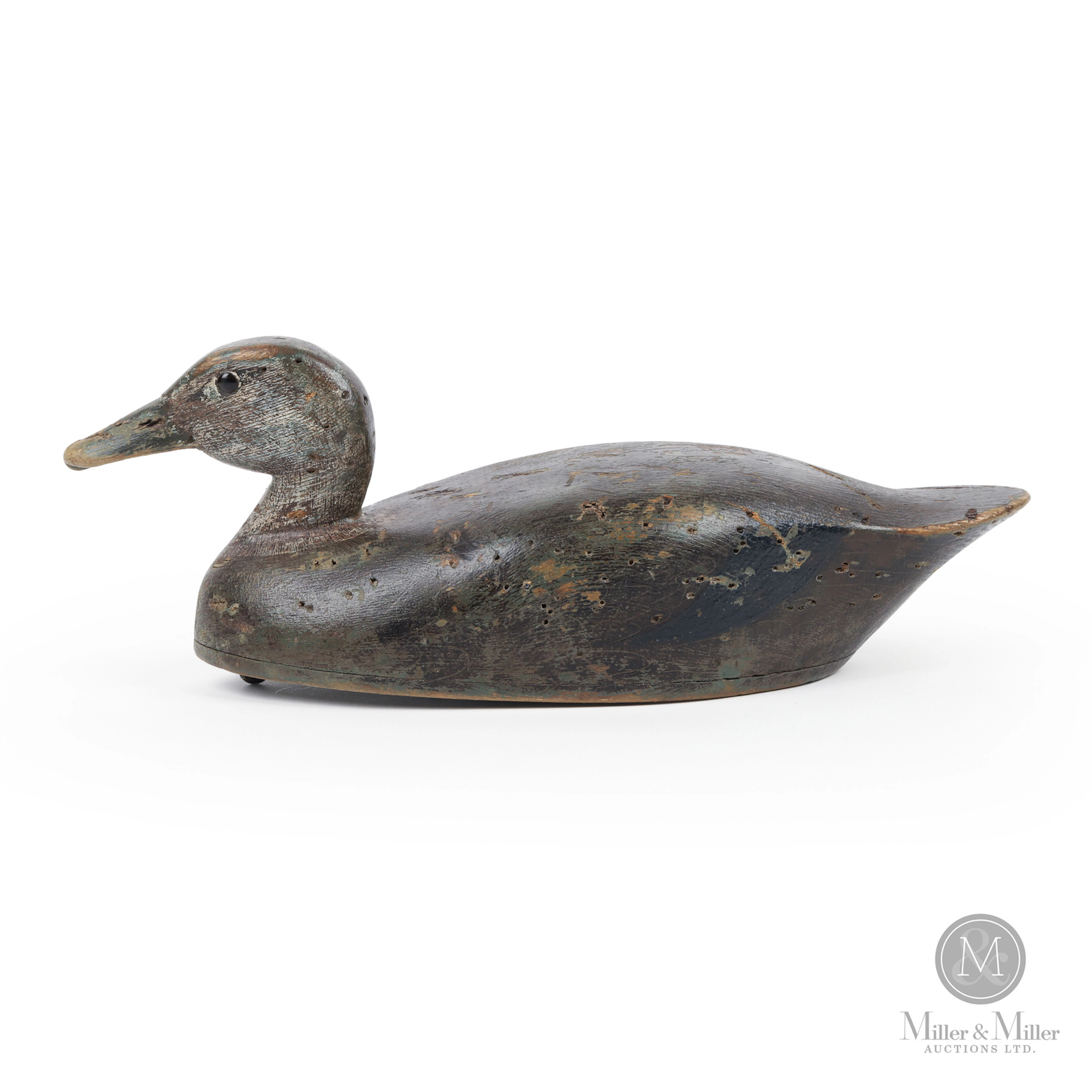 Charles William Crysler Hollow Black Duck Decoy