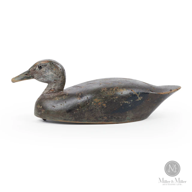 Charles William Crysler Hollow Black Duck Decoy