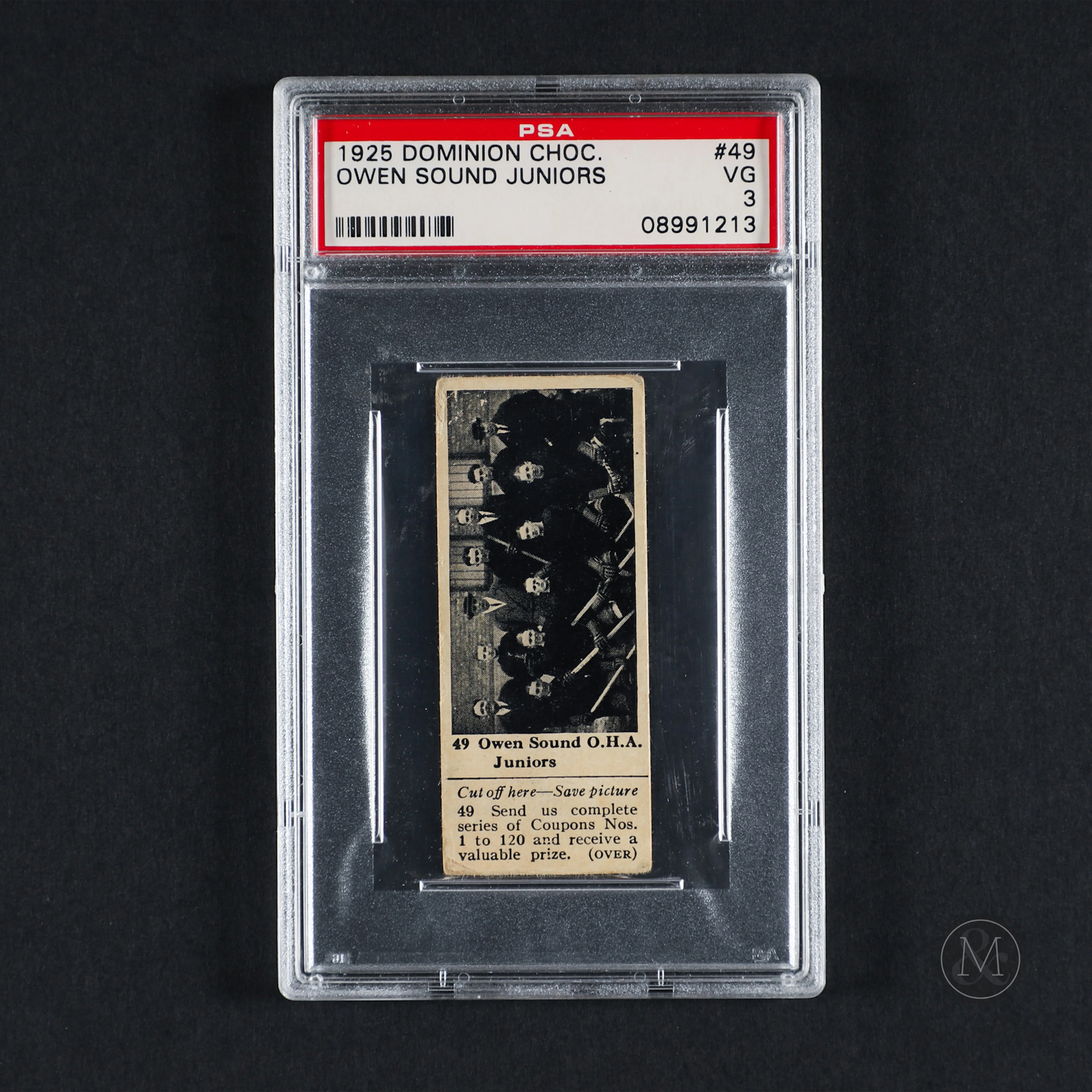 1925 Dominion Choc. Owen Sound Juniors (PSA 3 VG)