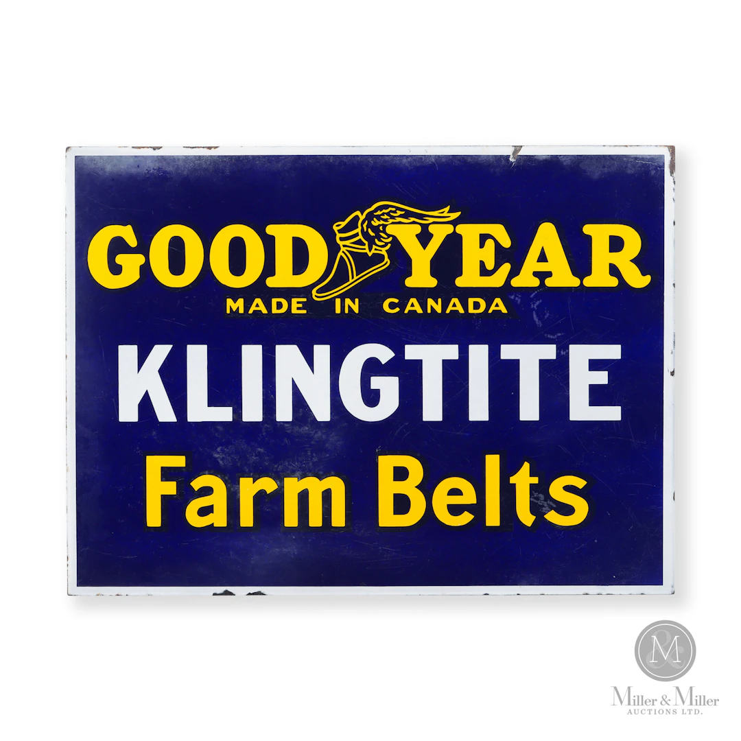 Goodyear Klingtite Farm Belt Flange Sign