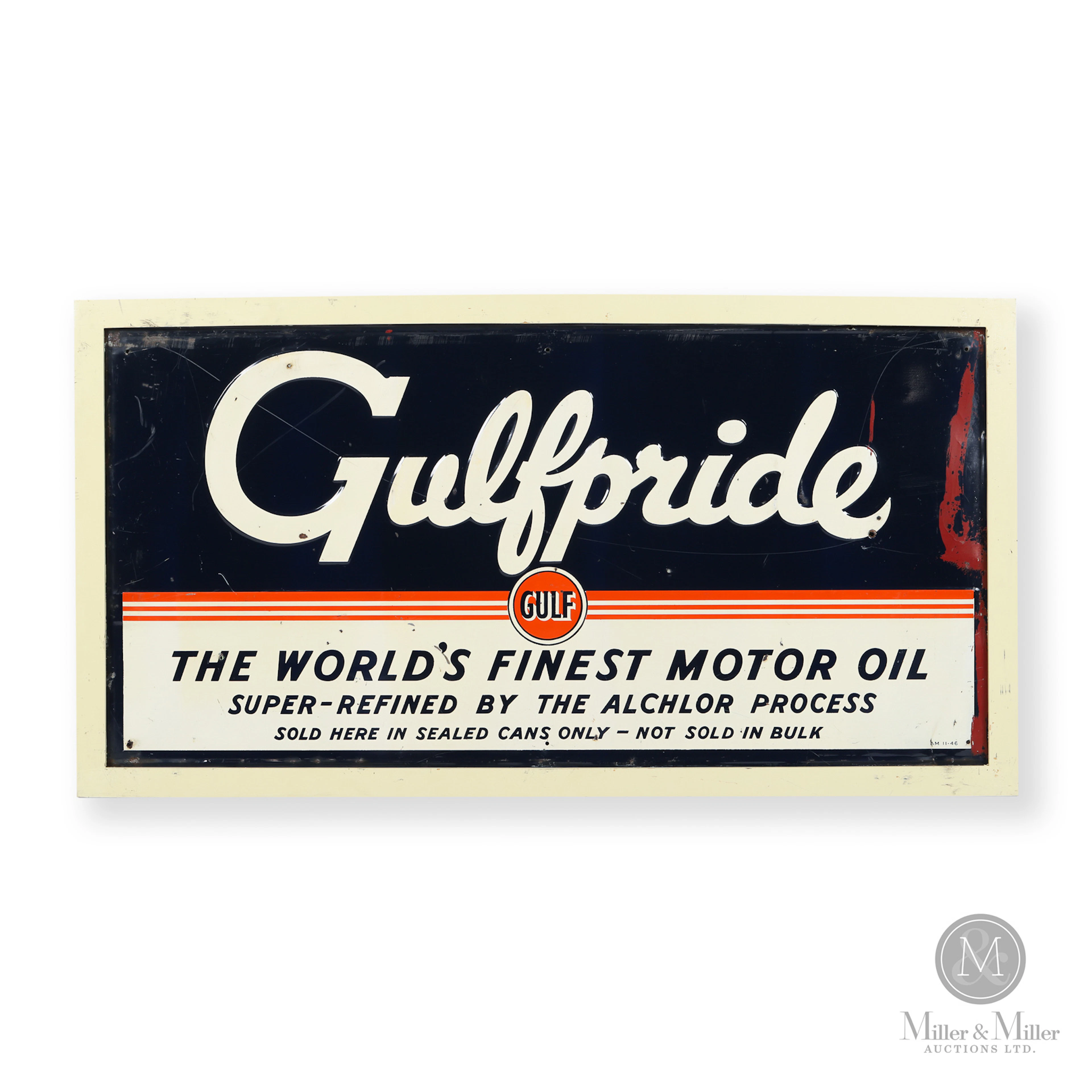 Gulfpride Motor Oil Sign