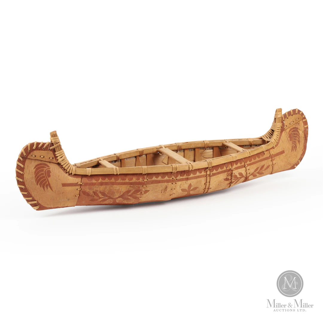 Eastern Woodlands Attributed Birch Bark Canoe