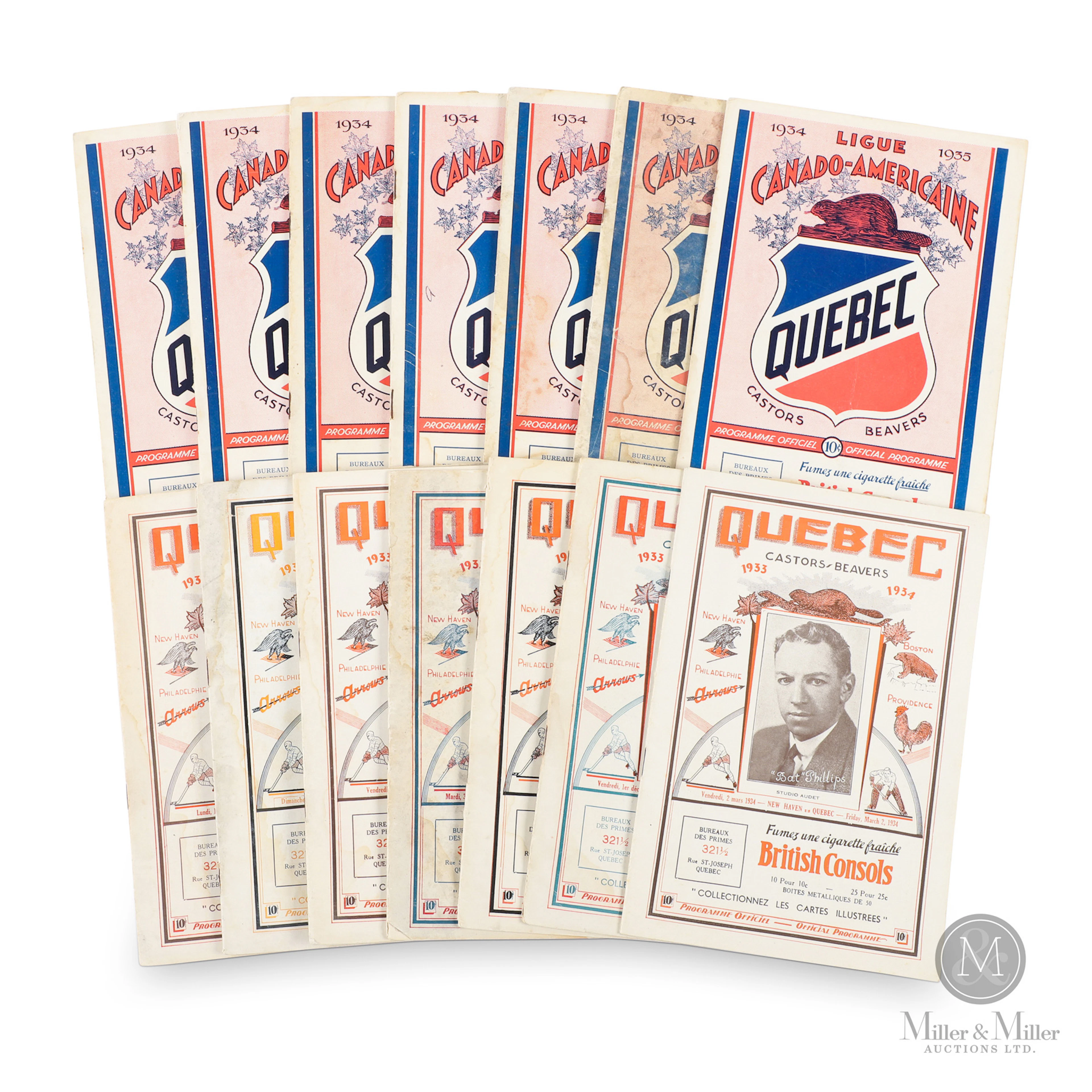 1933-35 Quebec Castors Program Collection (14)
