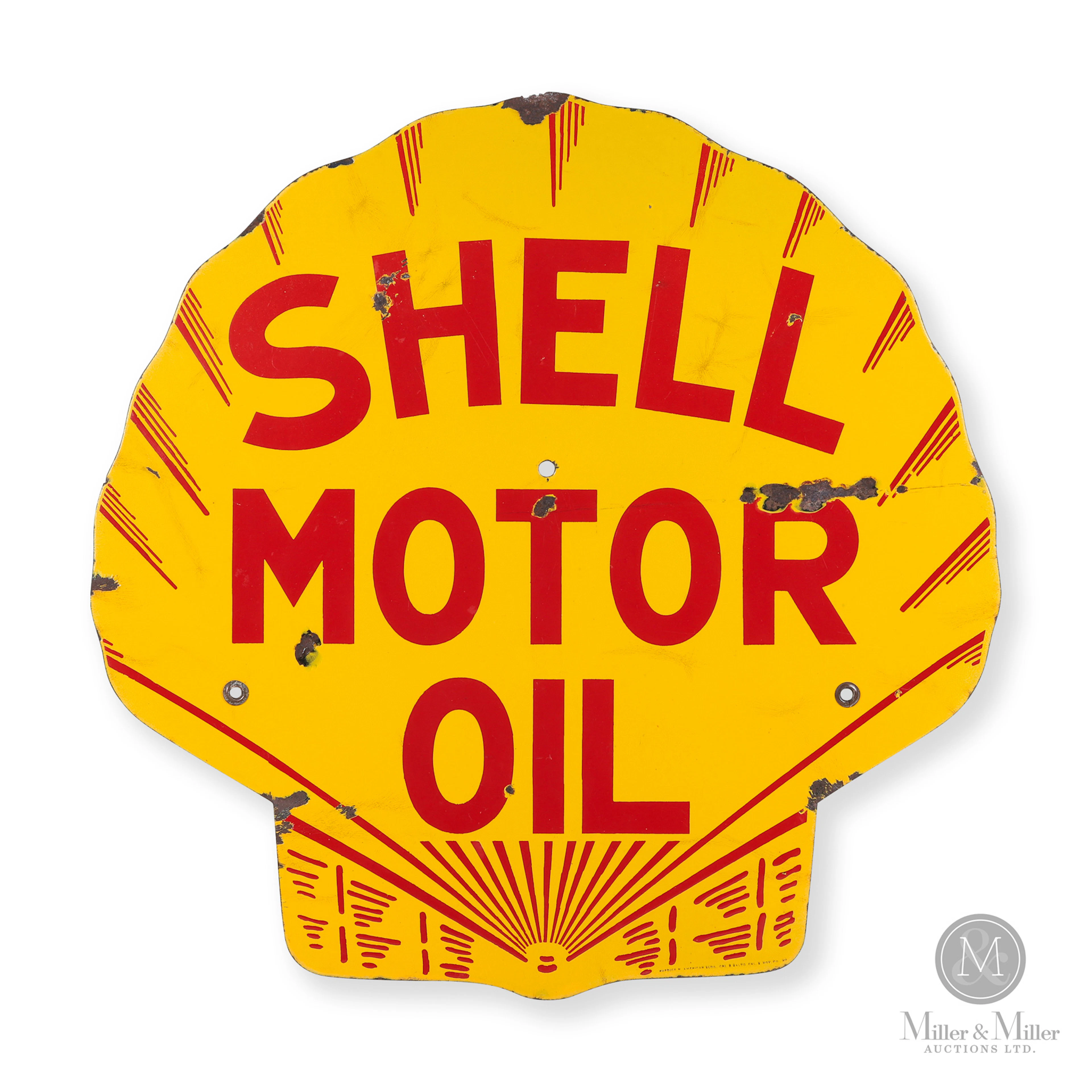 Shell Motor Oil Clamshell Sign