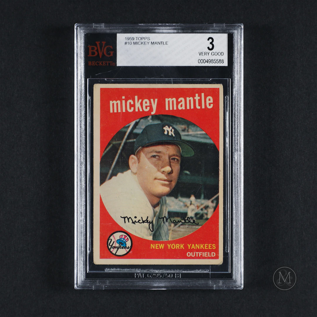 1959 Topps #10 Mickey Mantle (BVG 3 VG)