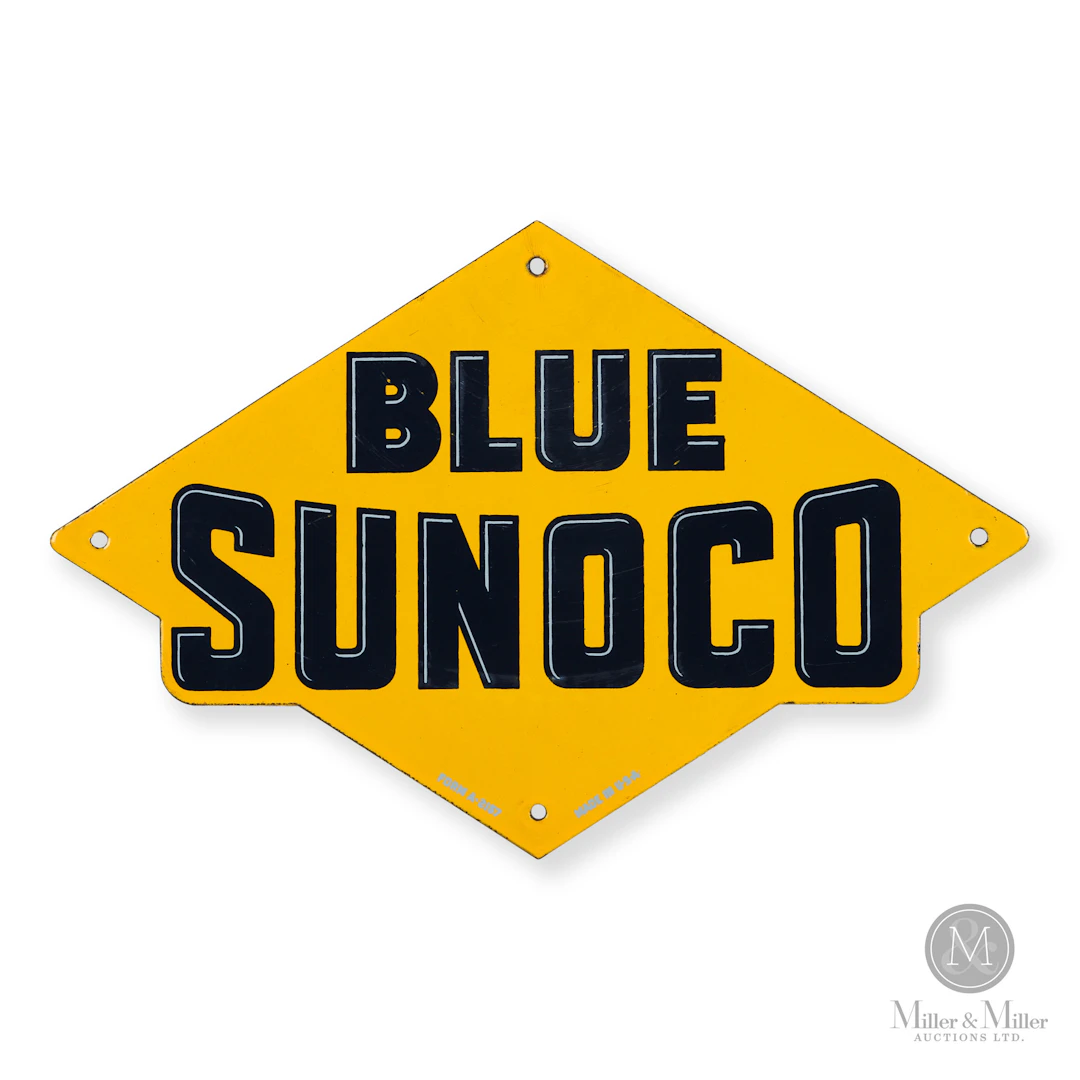 Blue Sunoco Pump Sign
