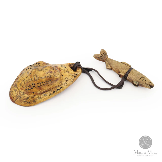 Liette Denommé Carved and Decorated Canoe Cup