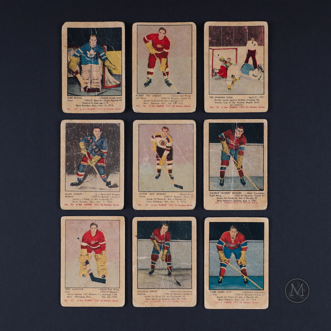 1951-52 Parkhurst Hockey Partial Set (61/105)