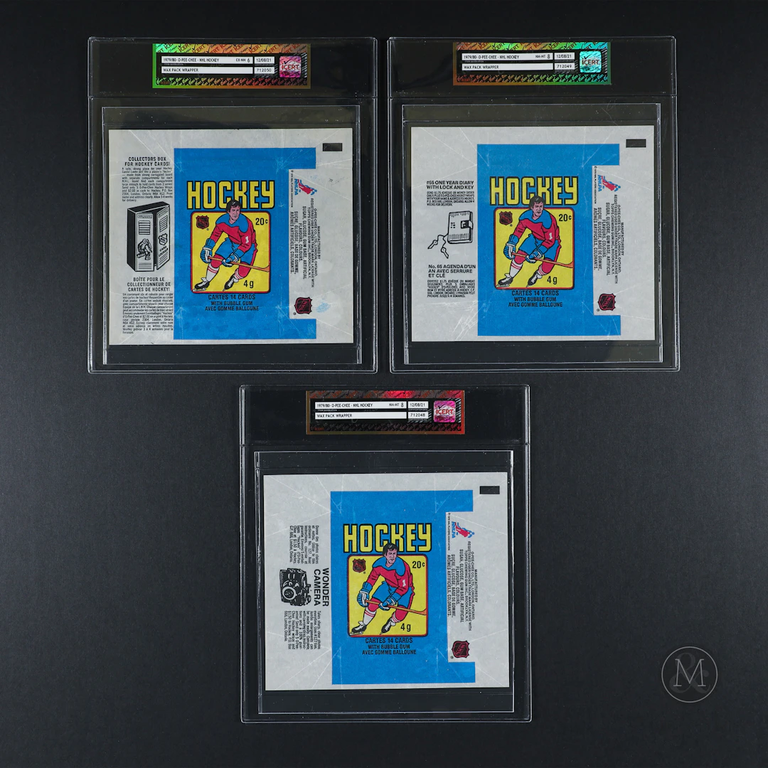 1979-80 O-Pee-Chee Hockey Wrappers (Icert 6, 8, 8) (3)