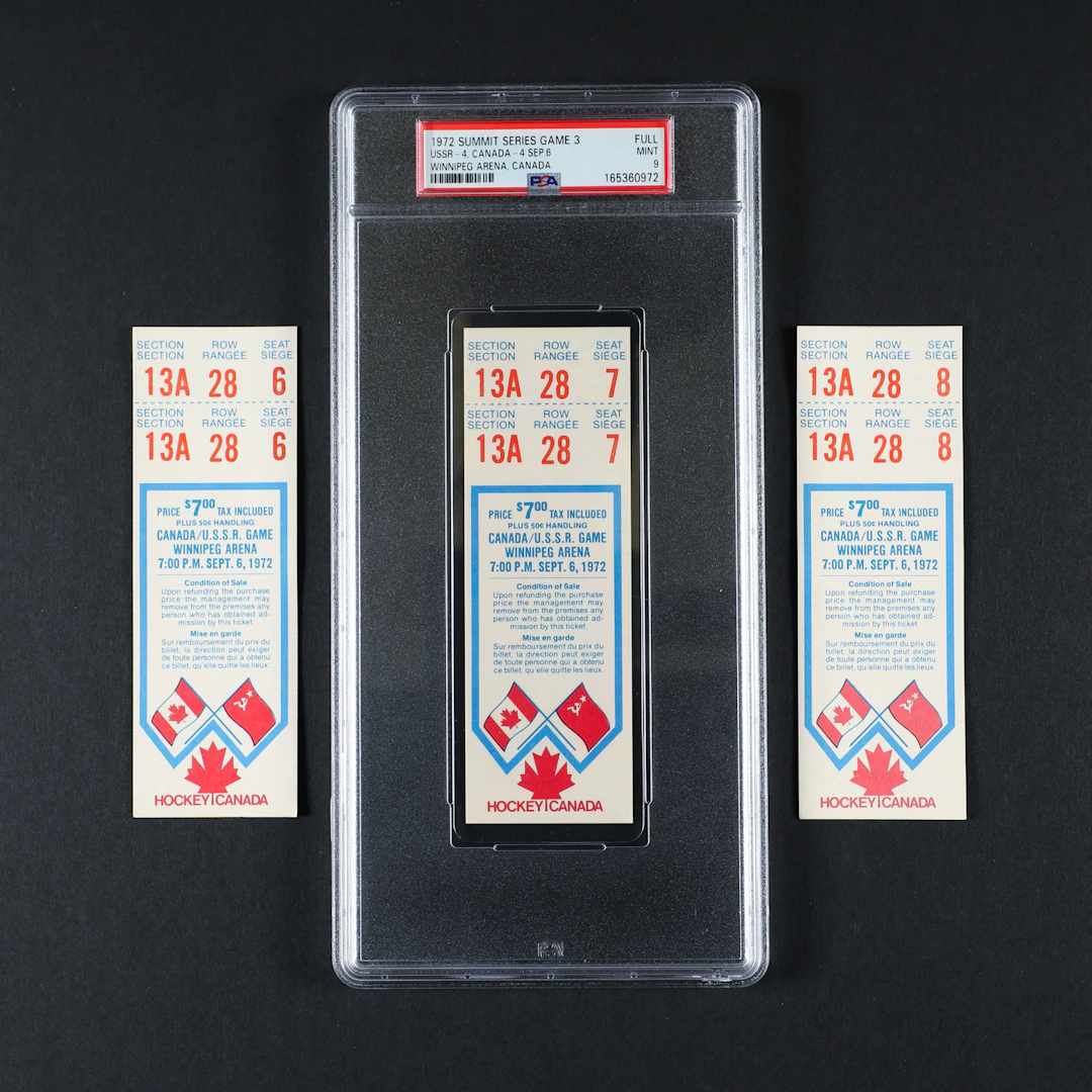 *PREVIEW LOT* 1972 Summit Series Game Three Full Tickets (3)