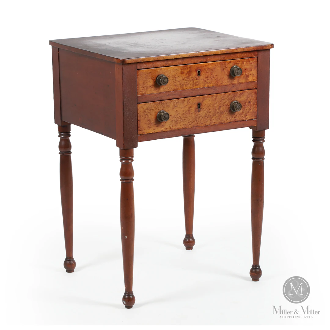 Two-Drawer Maple Lamp Table
